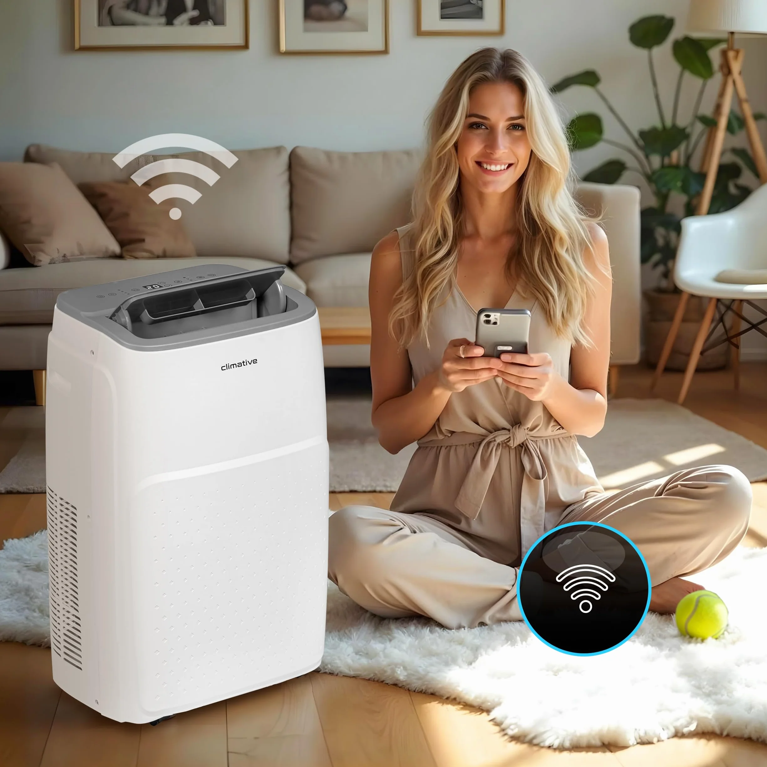 Climative AC41-S JET WiFi Klimatyzator przenośny 4,1 kW BTU 14000 41 m² 3w1 Osuszanie Wentylacja
