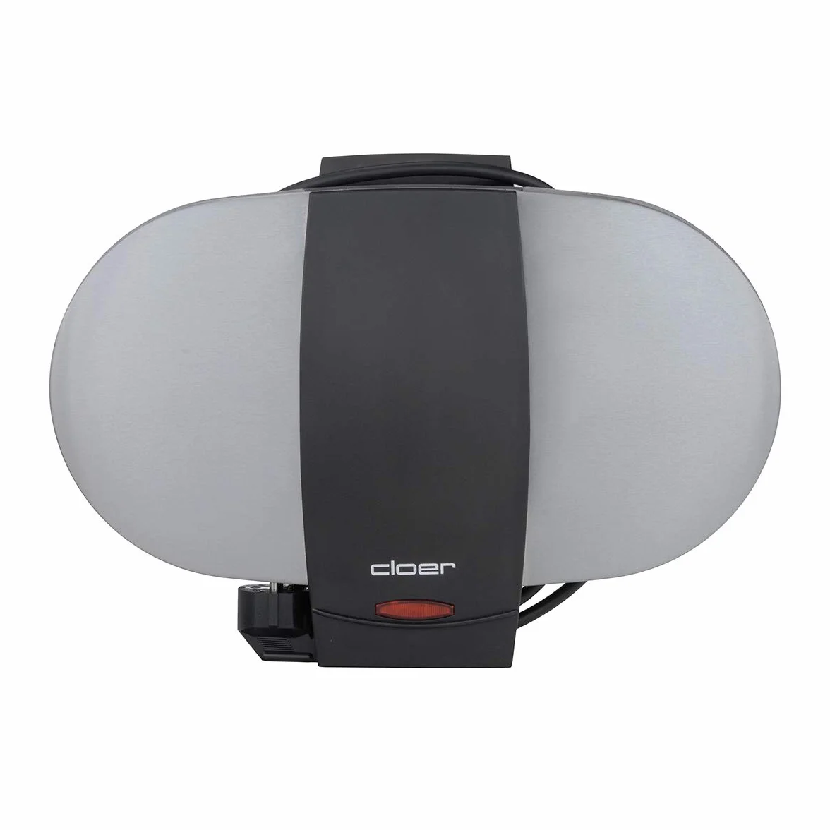 Cloer 1329 Gofrownica podwójna do dwóch gofrów, 1200 W, rozmiar wafli 15,5 cm, Lampka kontrolna, matowa obudowa ze stali nierdzewnej