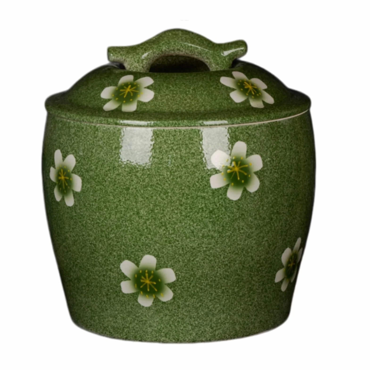 Ceramiczny Storage Container, Pojemnik do przechowywania z Pokrywką, Pojemnik na Musli o Dużej Pojemności do Fasoli, Kukurydzy, Pszenicy, Płatków Owsianych, Pojemnika(12.6x12.6in/32x32cm)