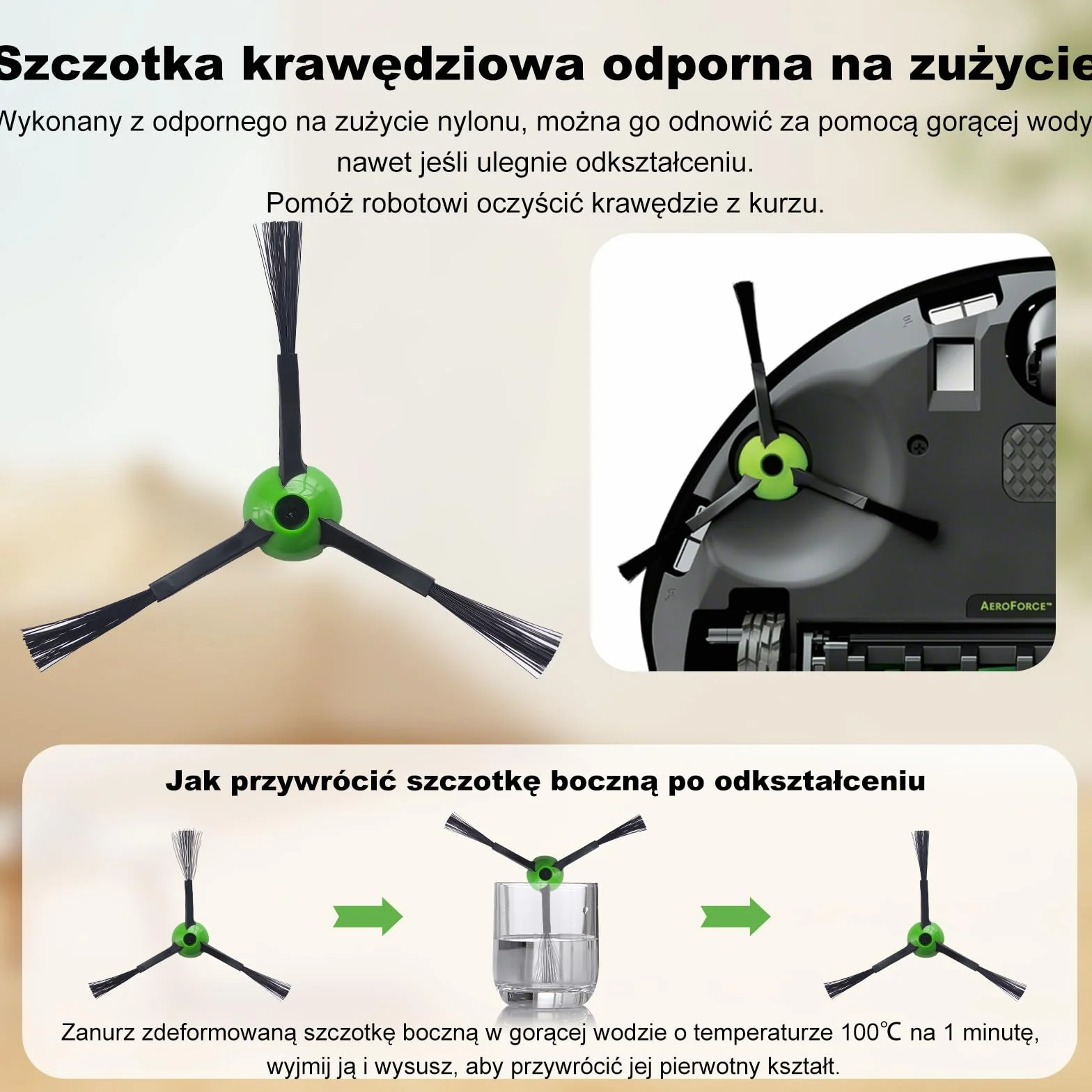 Zestaw 26 akcesoriów do iRobot Roomba Combo j7+ j9+ 10 Max robot odkurzający 4 szczotki rolkowe 6 szczotek bocznych 4 filtry HEPA 4 ściereczki