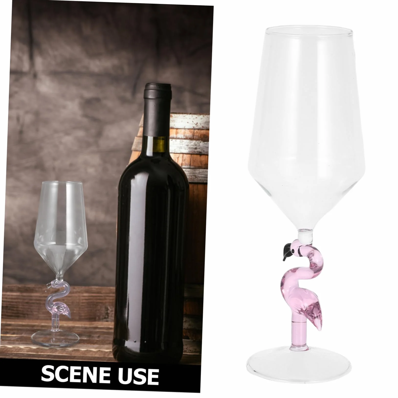 Alipis 500ml Pojedynczy Flamingowy Kieliszek Do Wina Elegancki Pojemnik Na Wino Na Imprezy