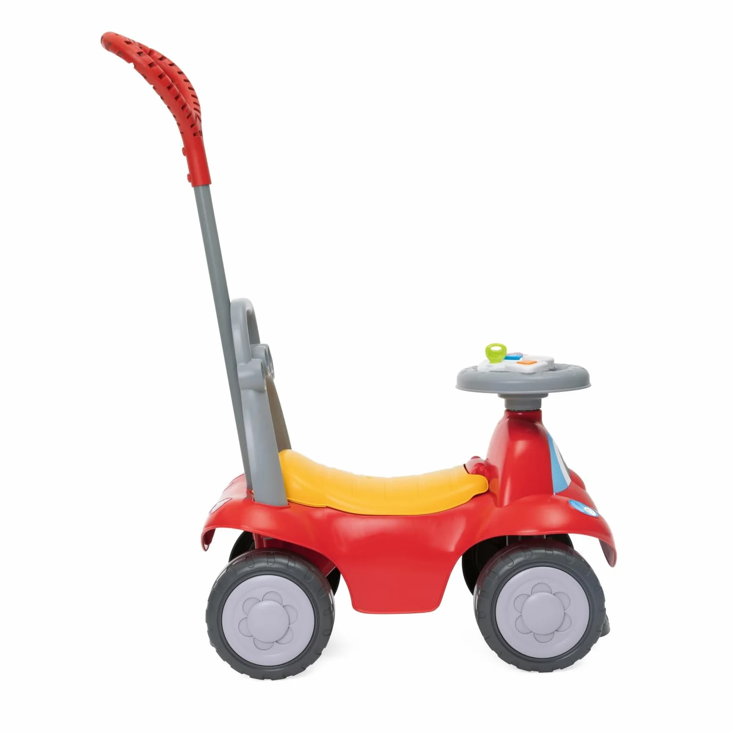 Chicco Jeździk Billy Quattro, Jeździk dla Dzieci, 4 w 1 Tryby Zabawy, Funkcja Kołysania, Elektroniczny Moduł Kierownicy ze Światłami i Dźwiękami, 9-36 miesięcy