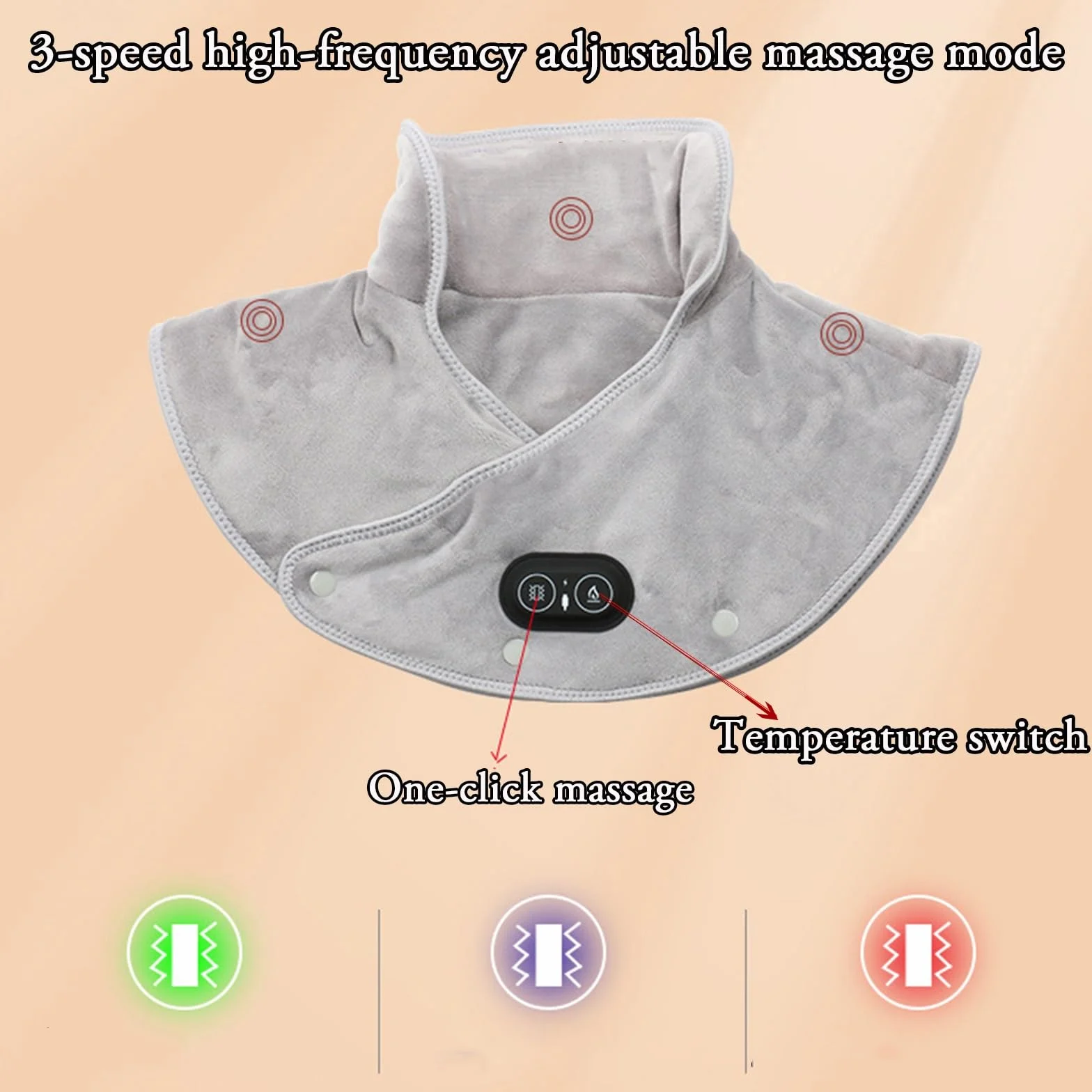 Portable Cordless Heating Pad for Neck Shoulder,USB Heating Pad Shawl Heat Pad Cordless Electric Neck Heater Neck Heating Pad for Neck and Shoulders Cordless Electric Heating Pad