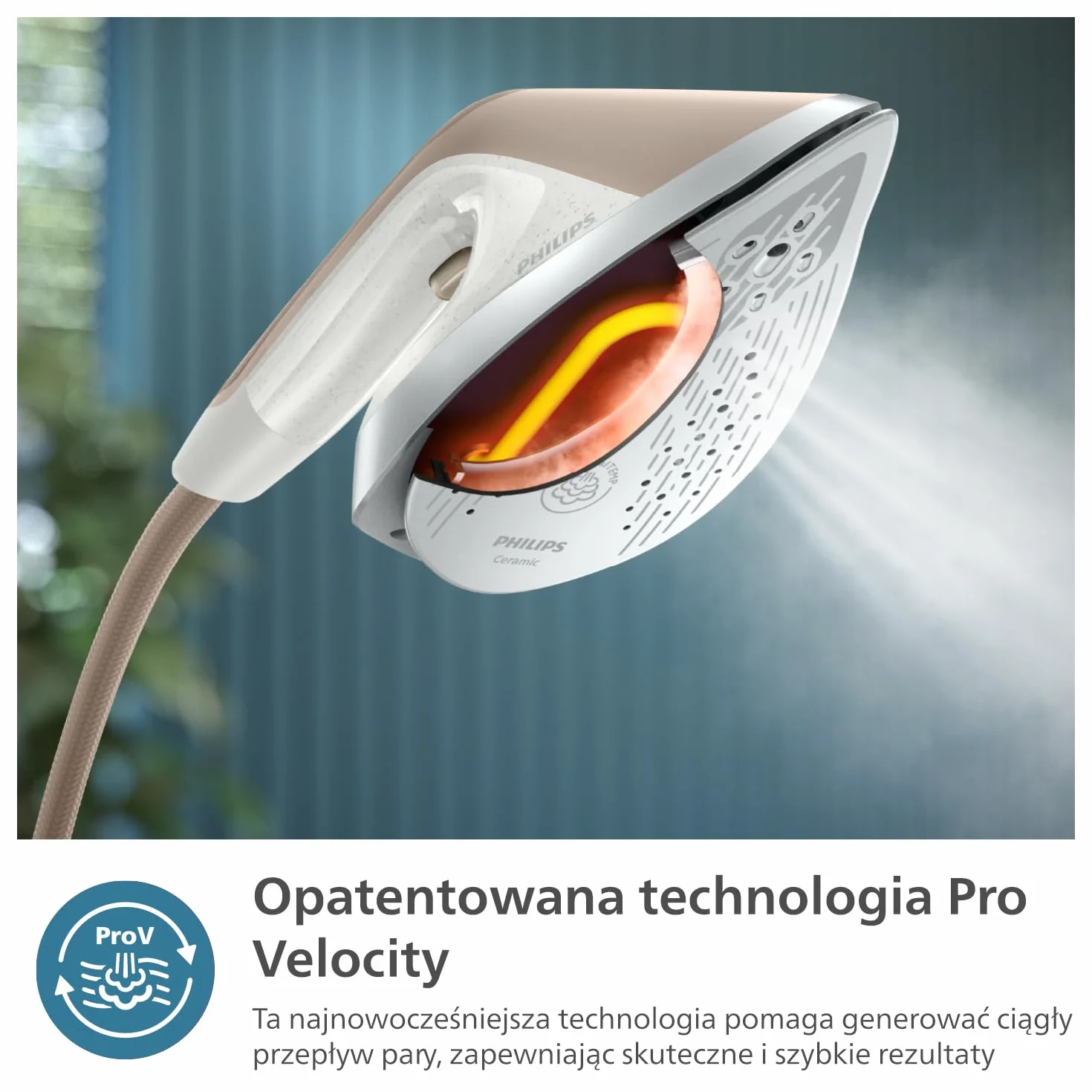 Philips Urządzenie do prasowania All-in-One z Serii 6000 - Deska o wielu kątach nachylenia, Technologia Brak Przypaleń, Moc 1800W, Zabija Do 99,9% bakterii i roztoczy* (AIS6010/10)