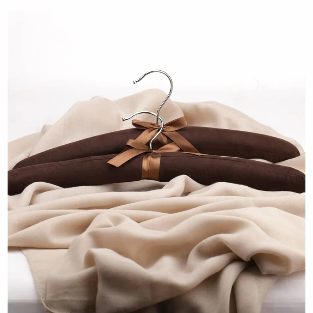 Tkanina tekstylna jest zawinięta w torbę z bilardową sweter bez pośpiechu ubrania do wsparcia wieszaka na ubrania domowe (Color : Brown, Size : 38.5 * 17cm)
