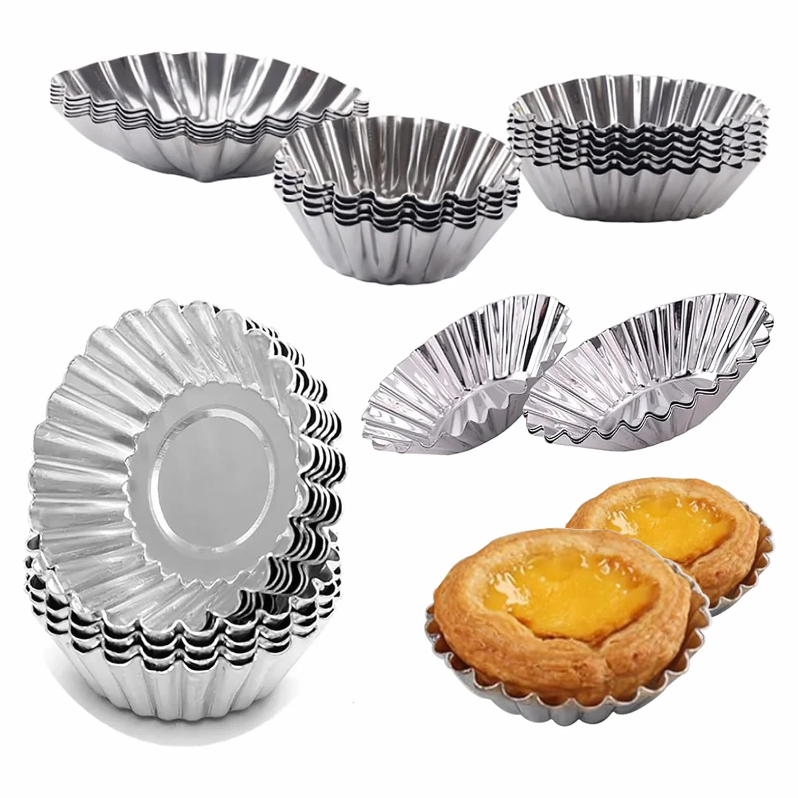 25 sztuk foremek do tart z nieprzywierającą konstrukcją formy tarta monoporowa małe i przenośne foremki do ciastek do ponownego użycia na rocznicę ukończenia szkoły urodziny Baby Shower