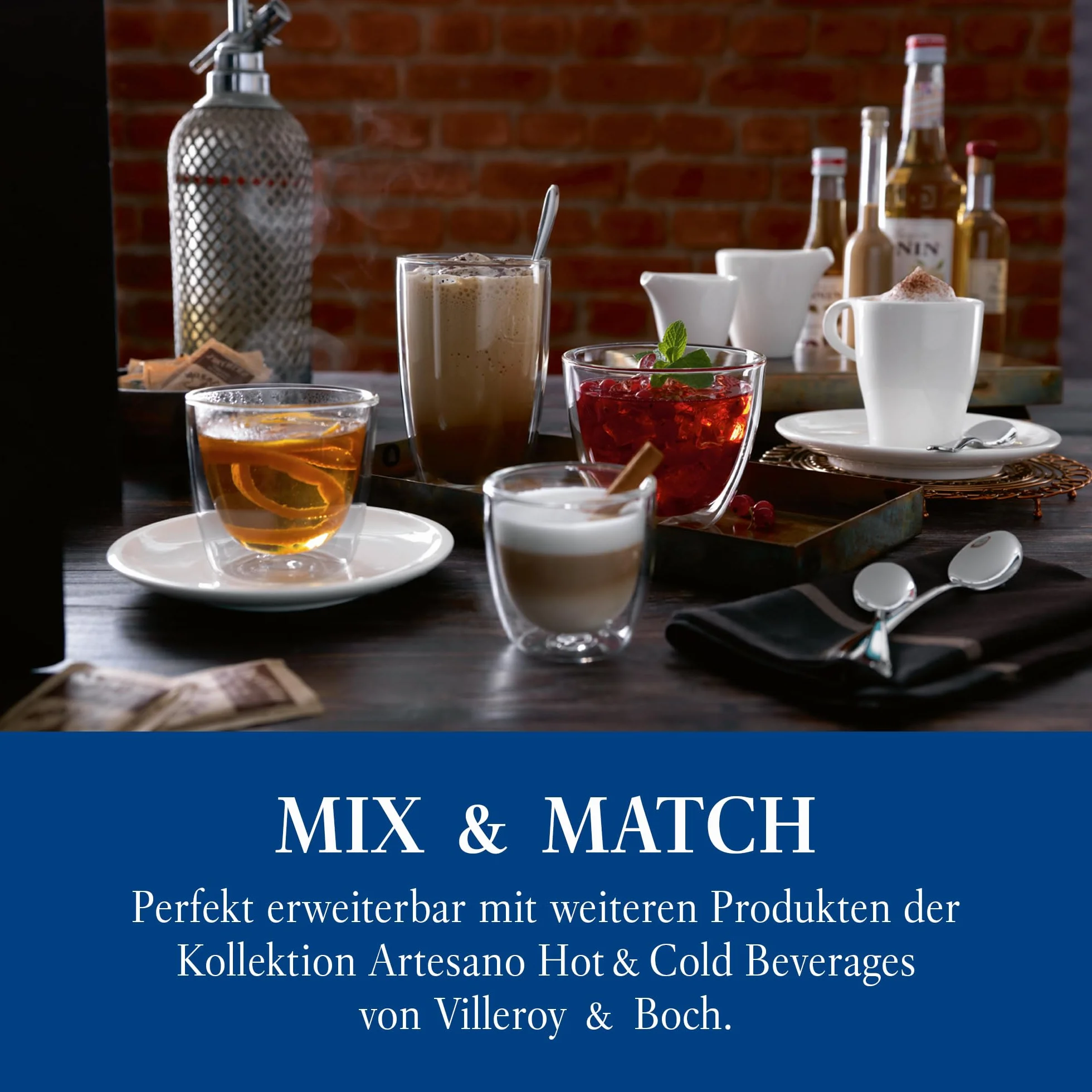 Villeroy & Boch – Artesano Hot&Cold Beverages szklanka z uchwytem do latte macchiato, zestaw 2 szklanek, podwójne ścianki, 360 ml, szkło borokrzemowe, zmywarka, mikrofala