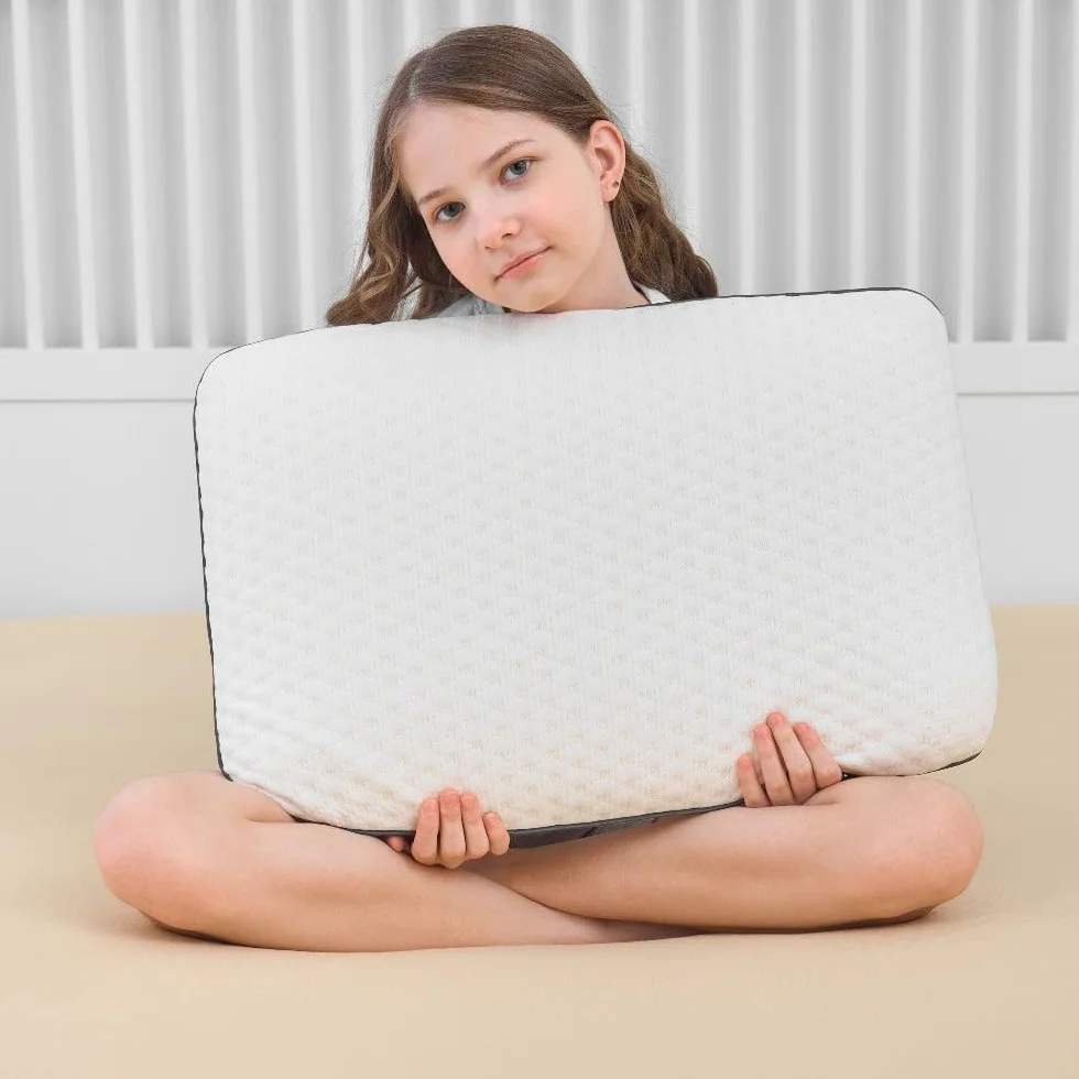 Poduszka dla chłopców i dziewczynek – ergonomiczna poduszka dla młodzieży z pianką memory – poduszka 40 x 60 cm idealna dla kobiet – poduszka pod głowę do spokojnego snu, w zestawie poszewka