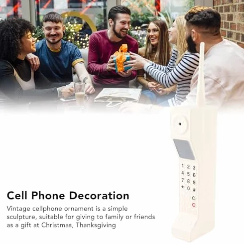 Model Telefonu Komórkowego Retro Styl Żelazny Wytrzymały Rekwizyt Fotograficzny do Domu Biura dla Dekoracji Stołu Salonu, Studio Fotograficzne, Prezentacja Retro Designu
