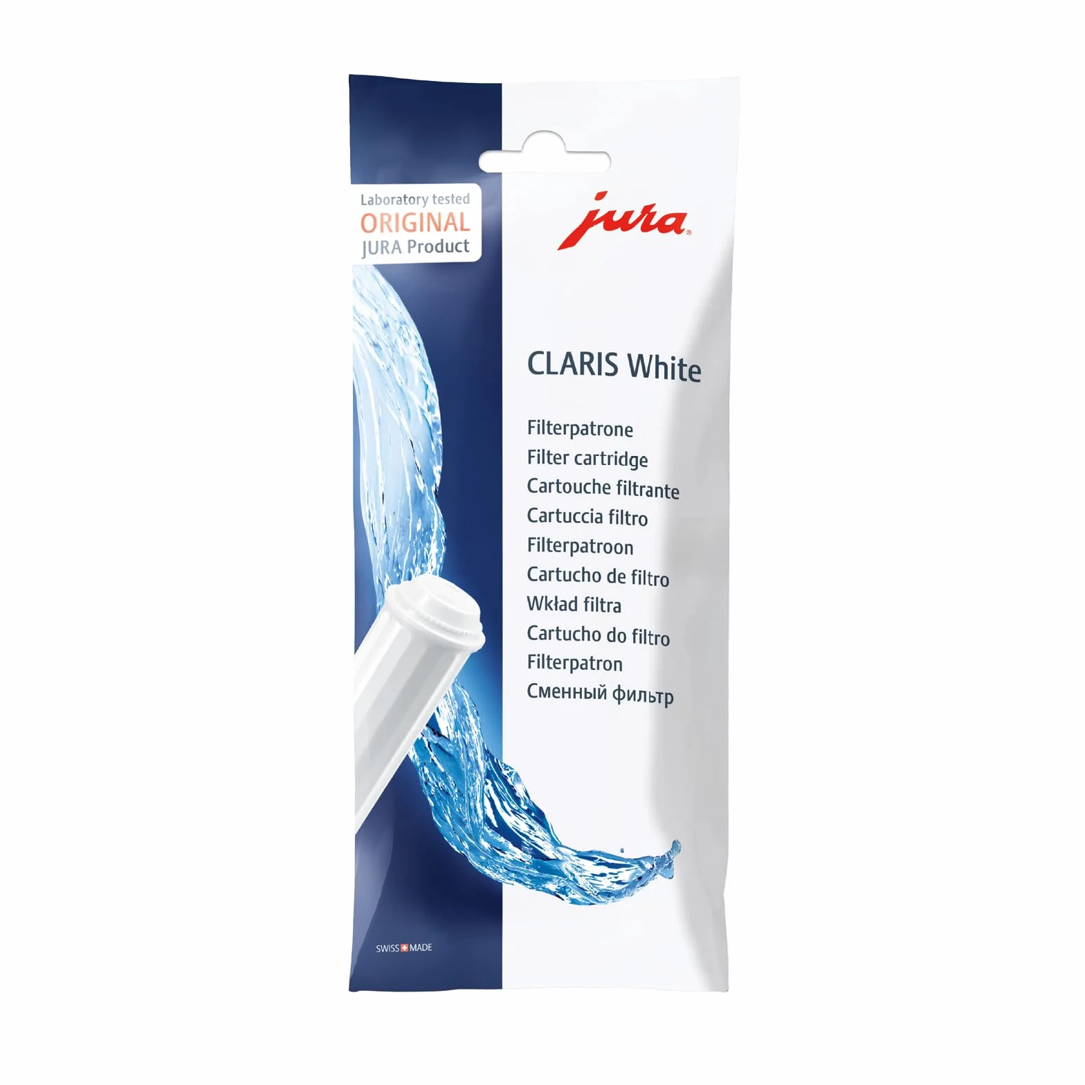Jura 60209 Claris wkład filtrujący do białej wody, 1 sztuka Pojedynczy biały