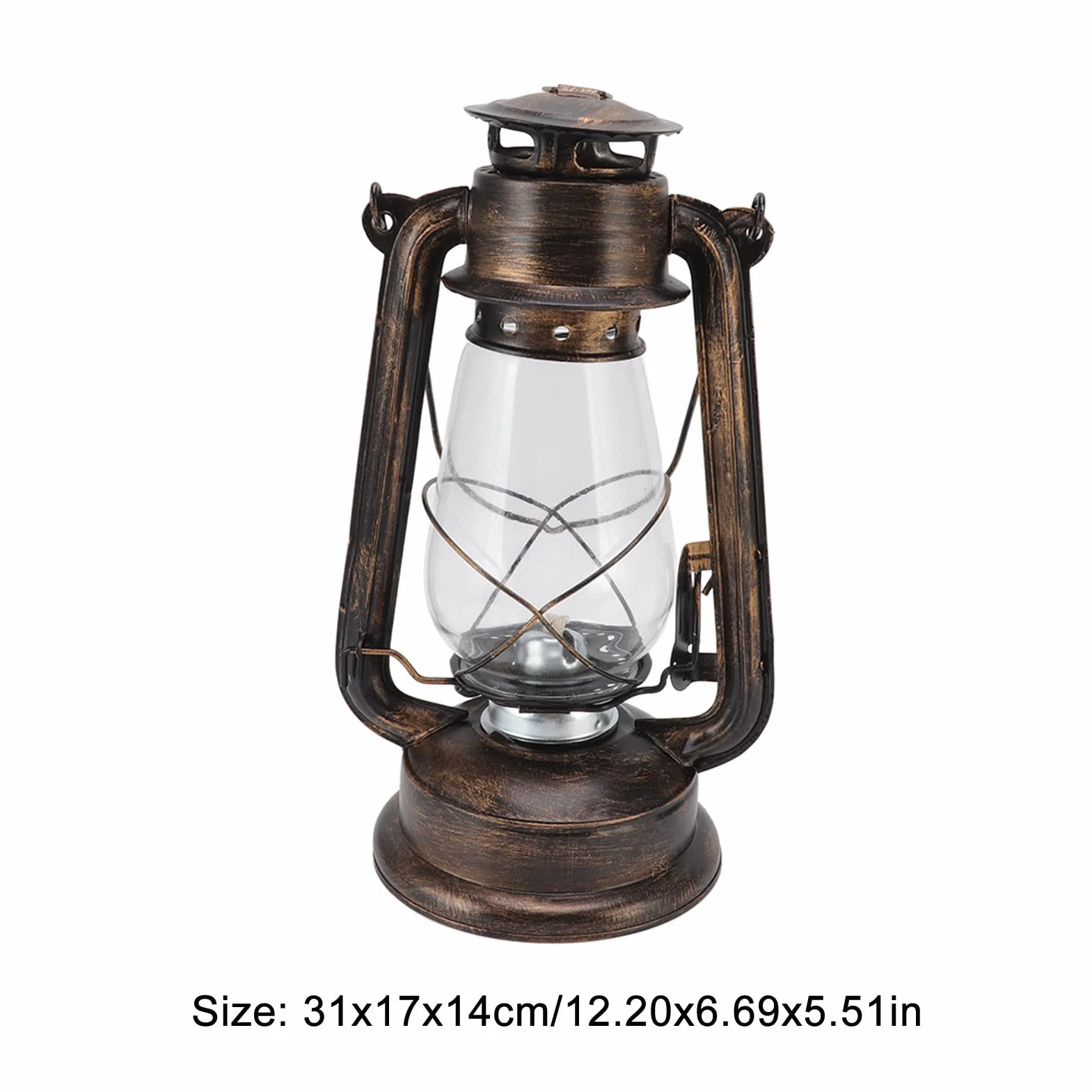 Vintage metalowa olejowa burza latarnia palenie huragan latarnia retro lampy naftowe na kemping piesze wycieczki dekoracja patio