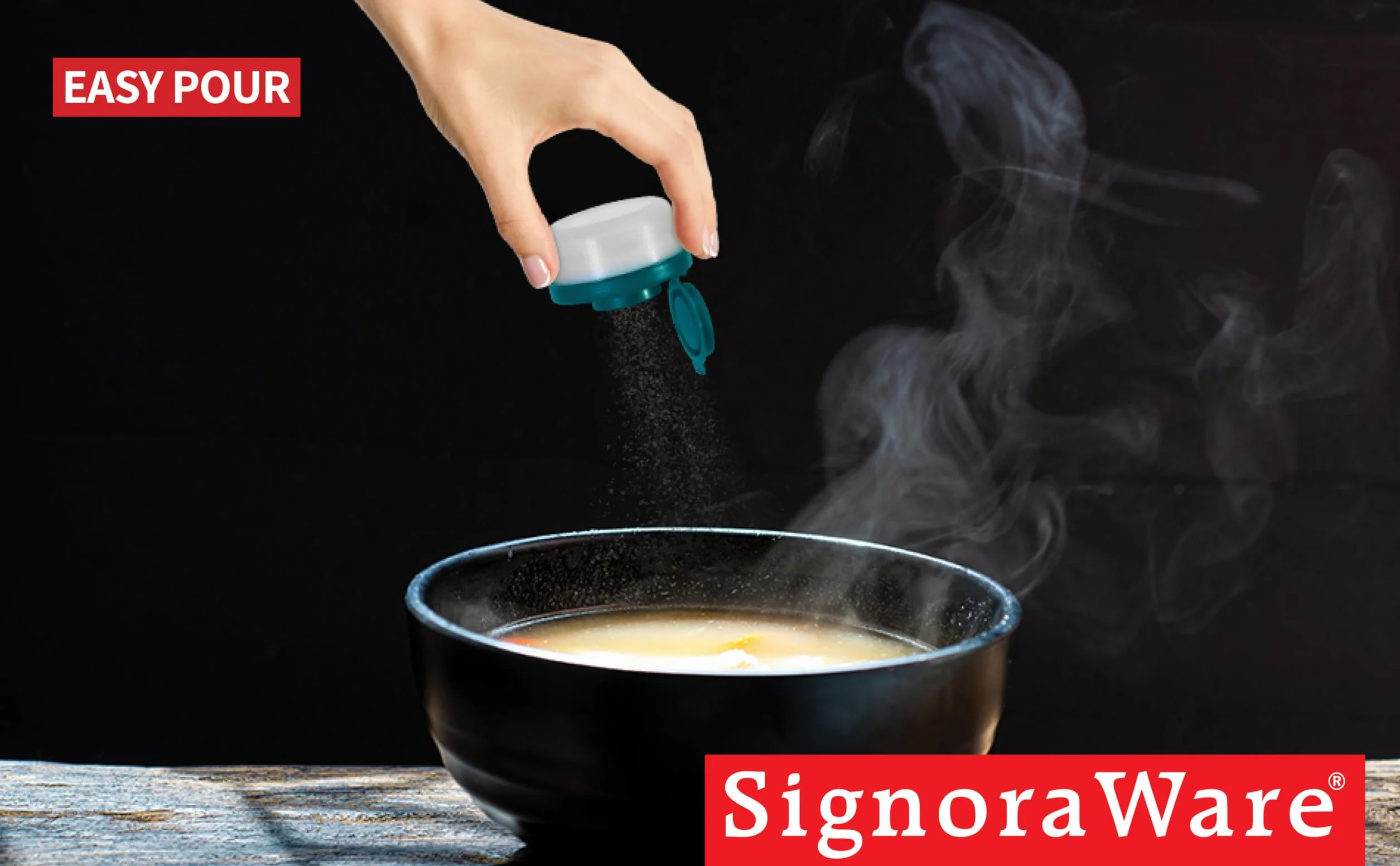 SIGNORAWARE Solniczka i pieprzniczka, odporne na wilgoć, zestaw 2 małych mini solniczek na wynos, kemping, piknik, do kuchni, pudełka na lunch, podróżny, zestaw przypraw, przezroczyste, z czerwonymi
