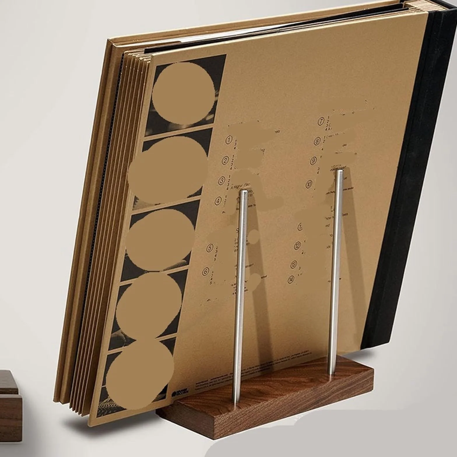 Elegancki stojak do przechowywania płyt winylowych – uchwyt na płyty CD i tablet idealny organizer do albumów winylowych dla miłośników muzyki stylowe rozwiązanie do przechowywania płyt