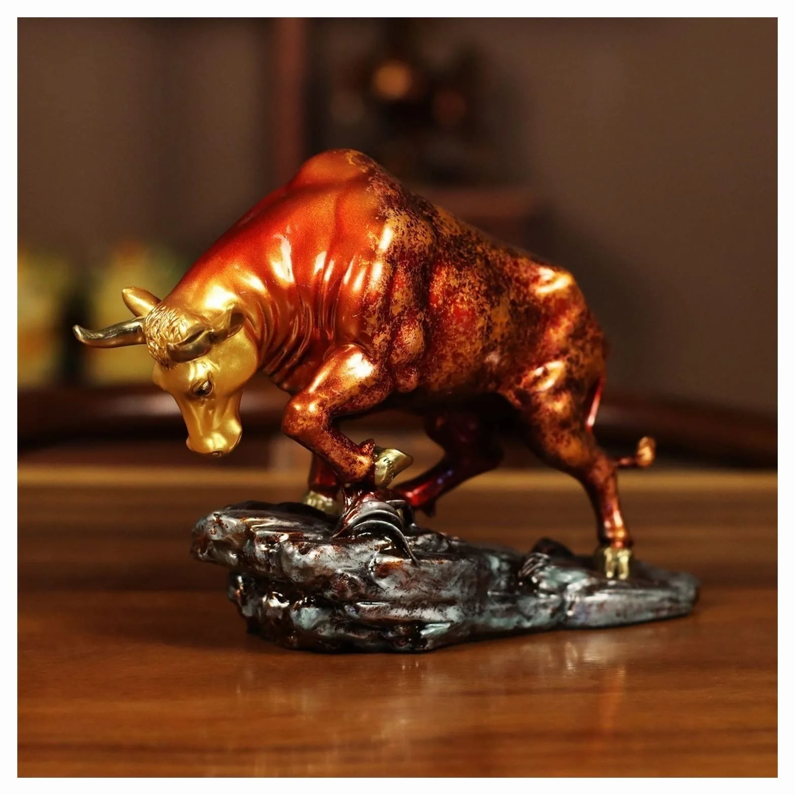 Dekoracje na biurko Otwórz byka ozdoby zodiaku bydło strona główna salon dekoracje wejściowe dekoracja parapetówka otwarcie miedziane rzeźby rzemiosło Akcesoria do biurka domowego