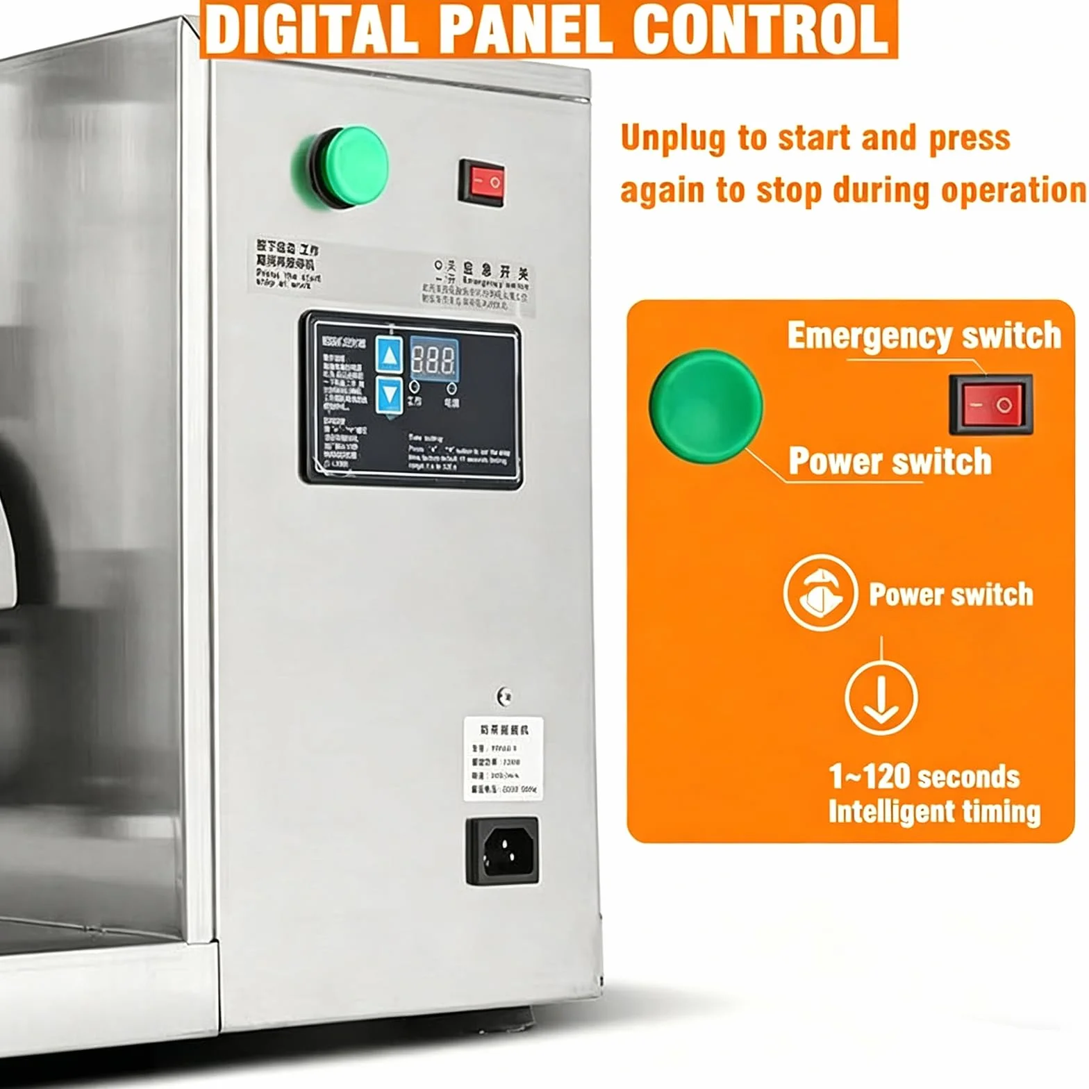 Elektryczny wytrząsacz do herbaty bąbelkowej, automatyczne mieszanie 360° z podwójną ramą, zawiera 2 kubki PC o pojemności 1000 ml, trwała stal nierdzewna do Boba i napojów