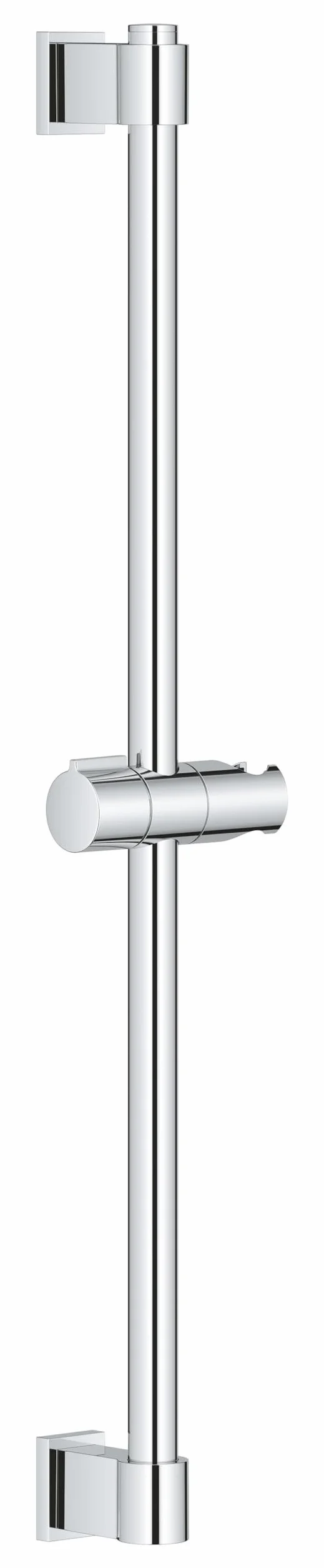 GROHE Vitalio QuickFix 27724001 uniwersalna szyna prysznicowa, 60 cm (z uchwytami ściennymi, elementem ślizgowym i uchwytem obrotowym, siła trzymania maks. 20 kg), bardzo łatwy montaż QuickGlue Chrome