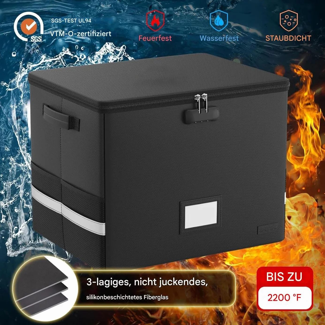 Przechowywanie Albumów Winylowych Ognioodporne i wodoodporne, duża | Ognioodporny Wodoodporny Wytrzymały Organizer Na Ponad 150 Płyt Winylowych 30 Cm Uchwyt Organizer Torba Akcesoria Gra