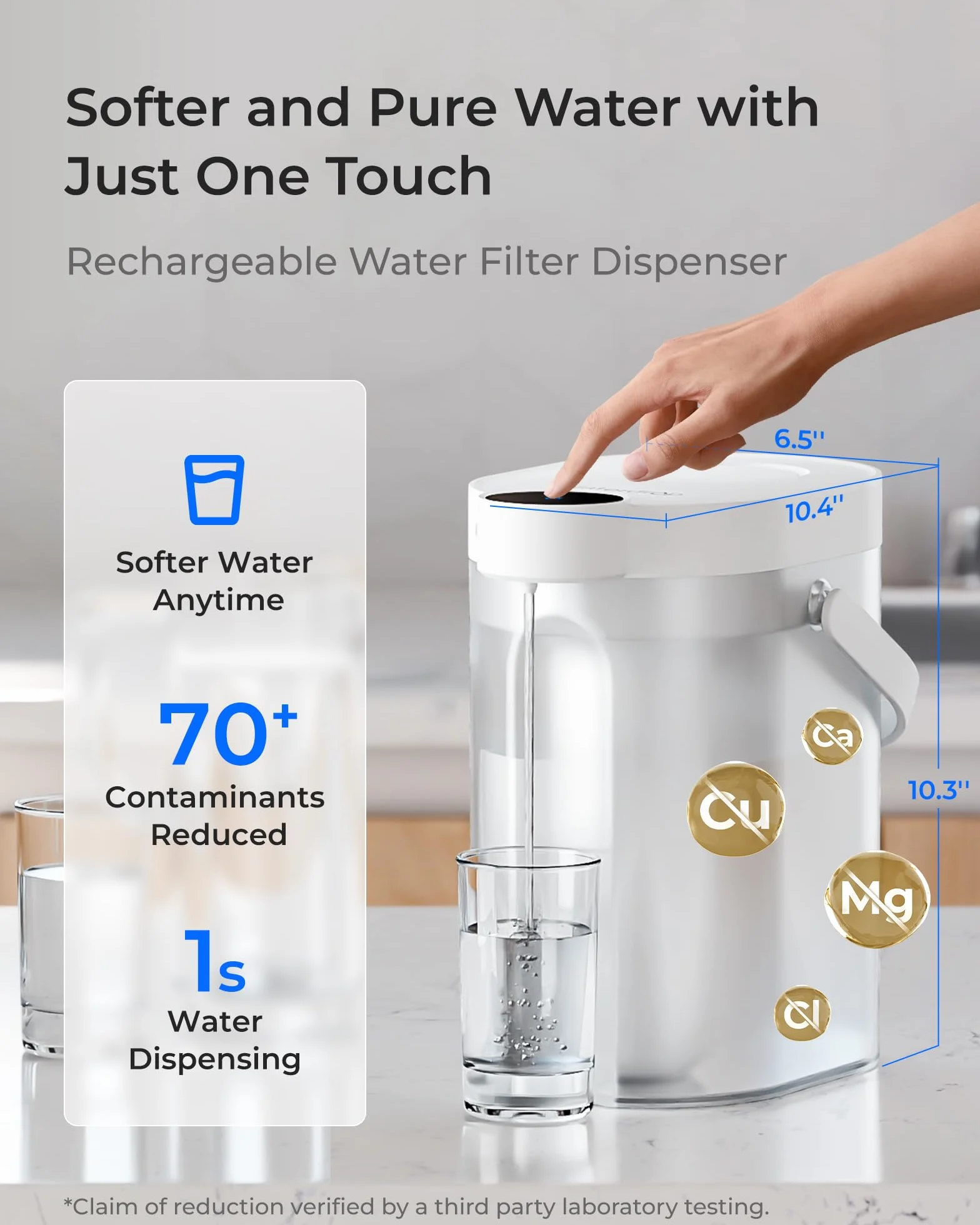 Waterdrop WD-ED11W elektryczny dzbanek filtrujący do wody 3,5 l zmiękczacz wody