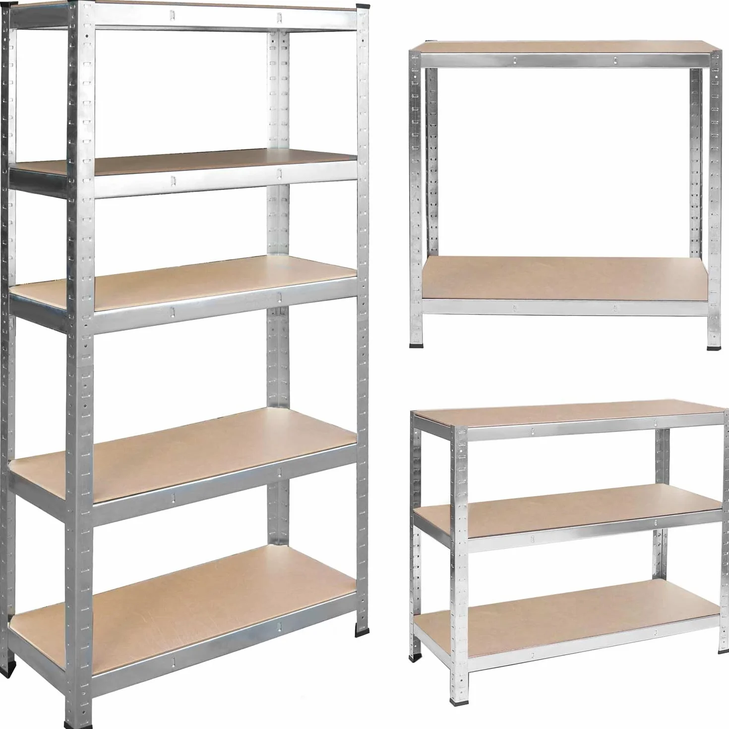 Humberg Półka garażowa metalowa Obciążenie do 1000 kg 5 półek 45 x 120 x 205 cm Srebrny