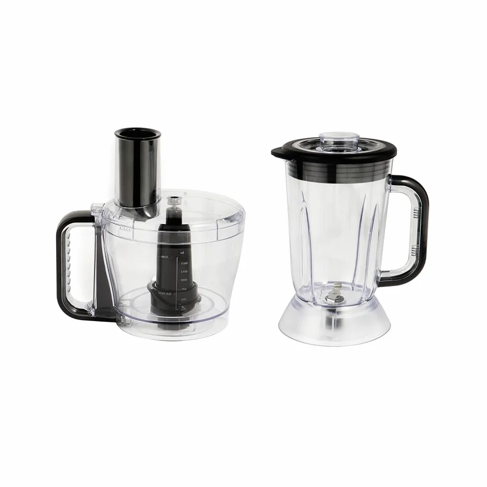 Russell Hobbs Robot kuchenny [Blender/Rozdrabniacz/Młynek/Krajalnica do warzyw] Mikser elektryczny (Do wyrabiania, krojenia, siekania i szatkowania, Moc szczytowa 900W) Matte Charcoal 27111-56