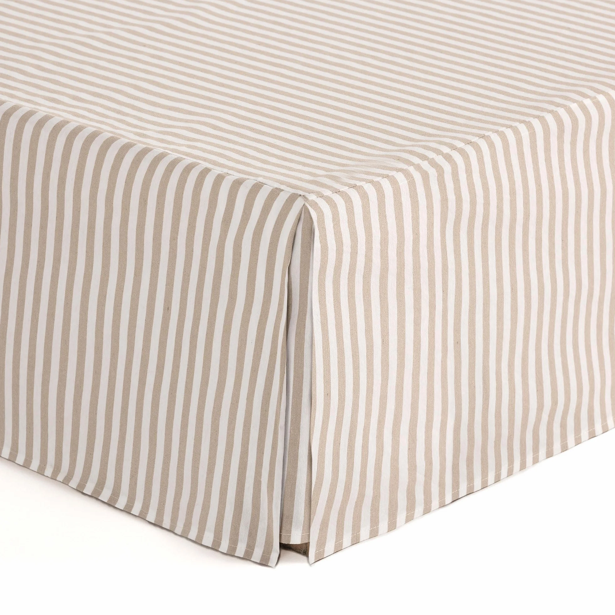 Pokrowiec Canapes 140x190 / 200 cm Pokrowiec na łóżko kontynentalne 140 cm - kolor w paski beżowy