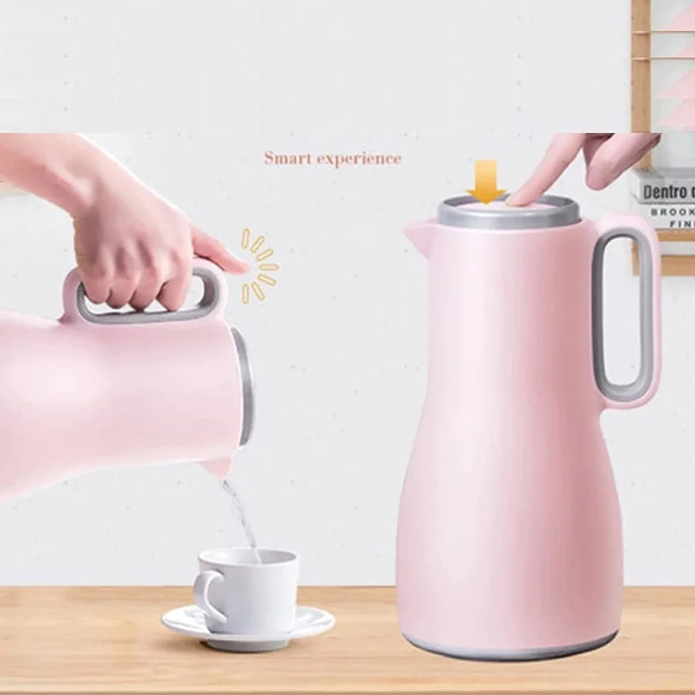 Szklane termosy próżniowe z podwójną ścianką Kubek z termosem o pojemności 1500 ml Izolowana termicznie butelka na gorącą wodę o dużej pojemności (kolor: zielony) Auspicious clouds