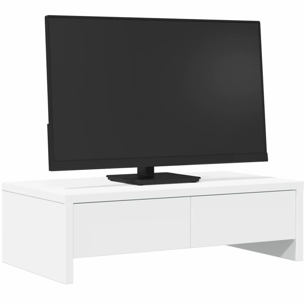 Generic Stojak na Monitor z szufladą, Drewniane Stojaki na Monitory, Podstawka Pod Ekran Komputera, Drewno Konstrukcyjne z Drewna Rzemieślniczego do Drukarki Przenośnej (50x27x15cm)