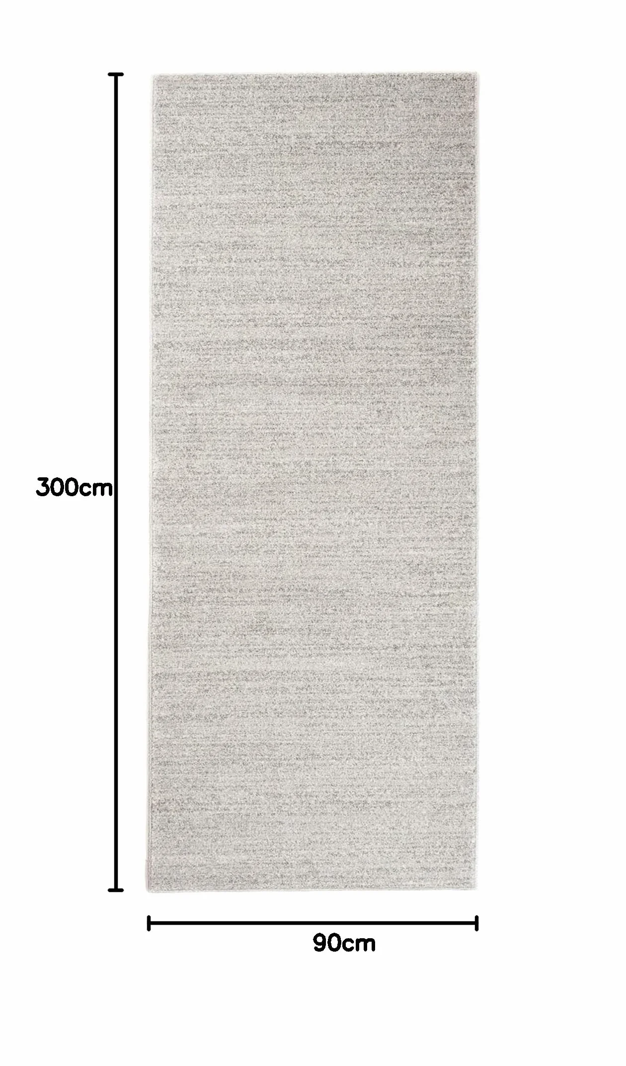 Tapiso Sari chodnik na metry do salonu, sypialni, kuchni, korytarza, mostek na wymiar, szary, szarobrązowy, jednokolorowy, krótkie runo, melanż, 90 x 300 cm