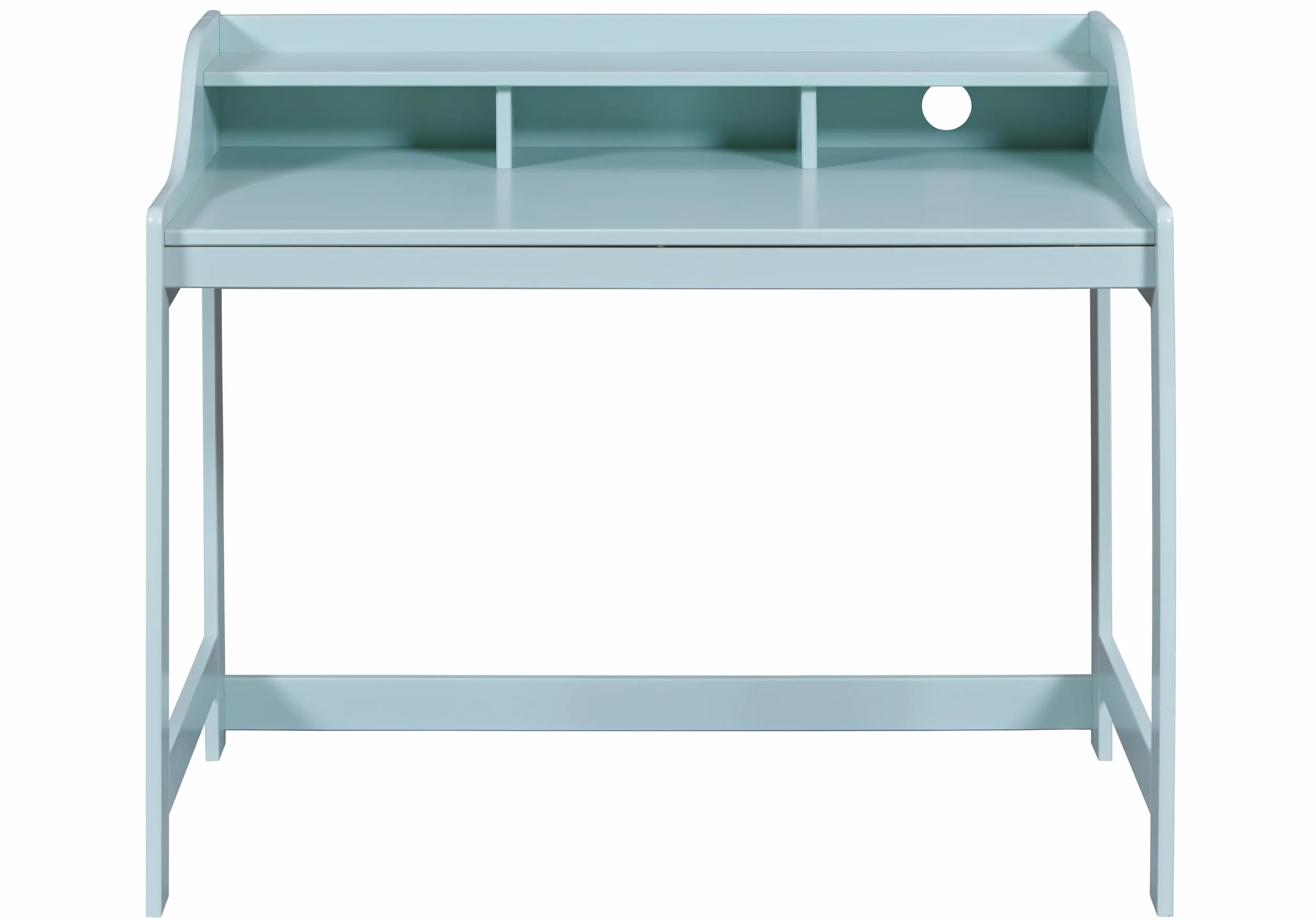 Inter Link - Biurko z litego drewna sosnowego – stolik pod komputer – miejsce pracy – stolik biurowy – wytrzymałe, stabilne i ponadczasowe – z otworem na kabel – szer. 110 cm x gł. 69 cm x wys.: 91 cm