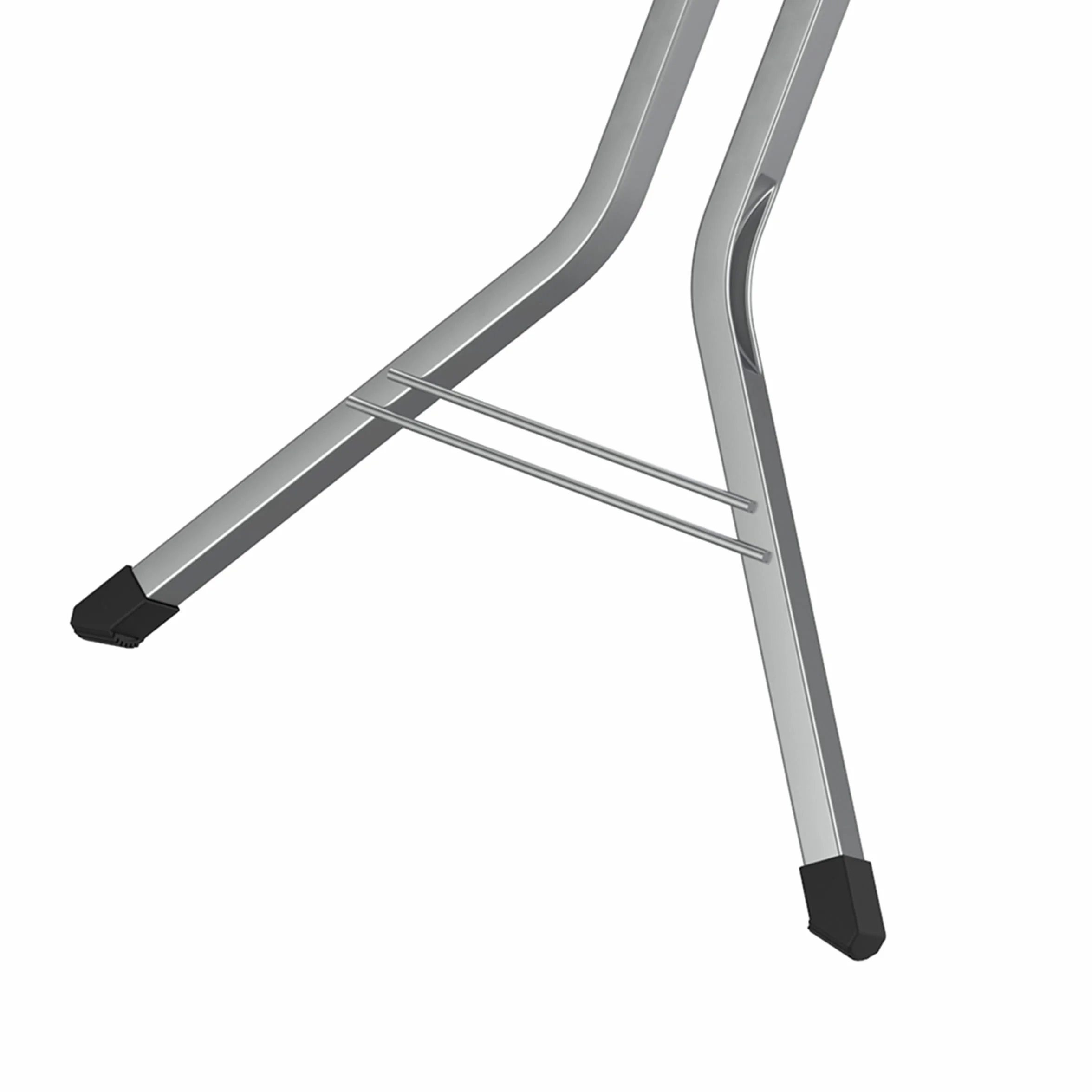 Deska do prasowania Rörets Smilla, kolor chrom – do stacji parowych – prostokątna stalowa rura – zamykana rama – powierzchnia prasowania 38 x 120 cm – szwedzki design i jakość