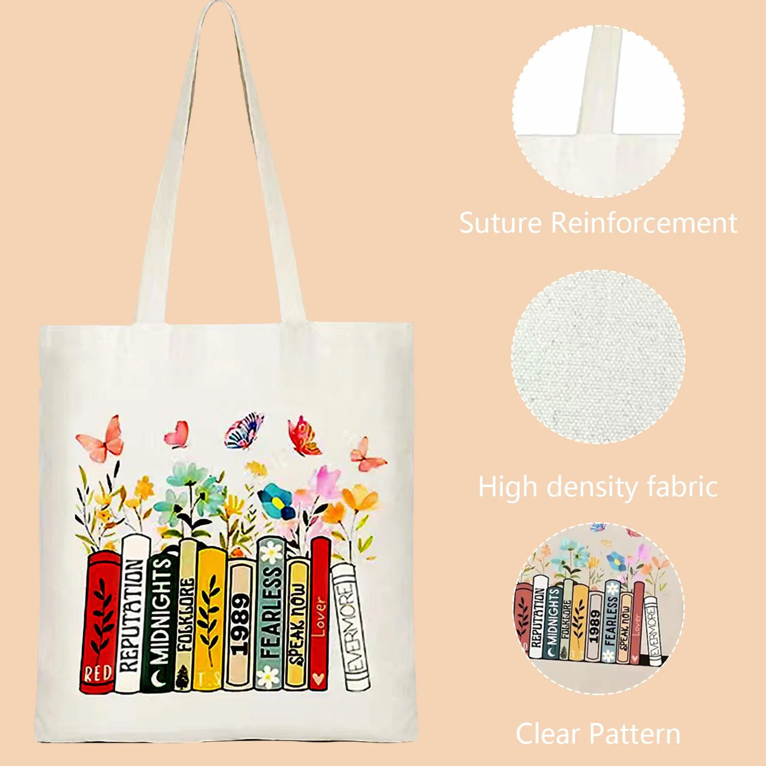2 sztuki The Tote Bag, torba jutowa z nadrukiem, torba na zakupy w 2 rozmiarach, nadrukowany worek materiałowy w 2 rodzajach, składana torba na zakupy dla kobiet, torba bawełniana, torba