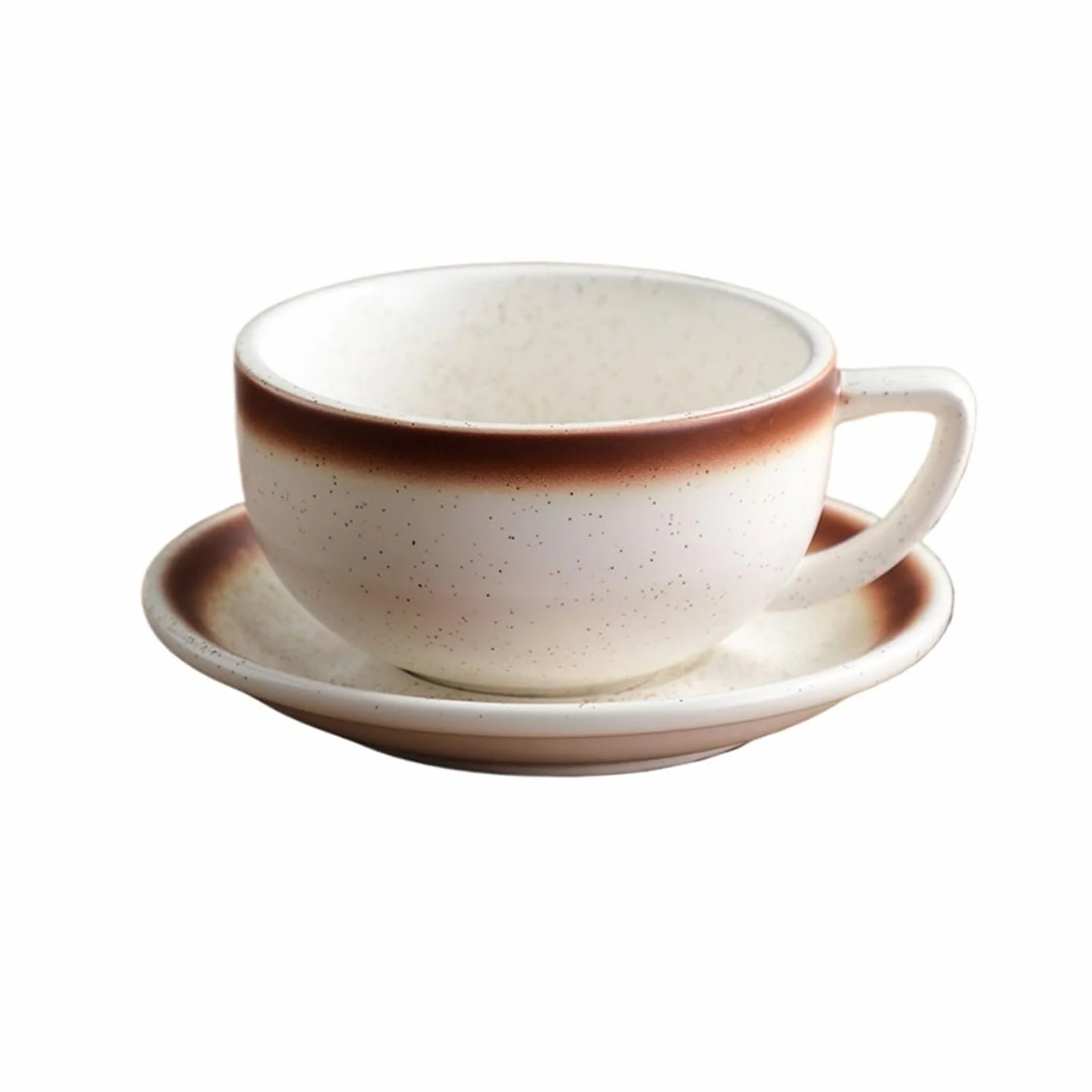 Ceramiczne kubki do herbaty 320 ml, profesjonalny zestaw filiżanek do kawy i spodków, wielokolorowa matowa emalia, amerykański kubek na mleko, vintage popołudniowa filiżanka herbaty, filiżanki do