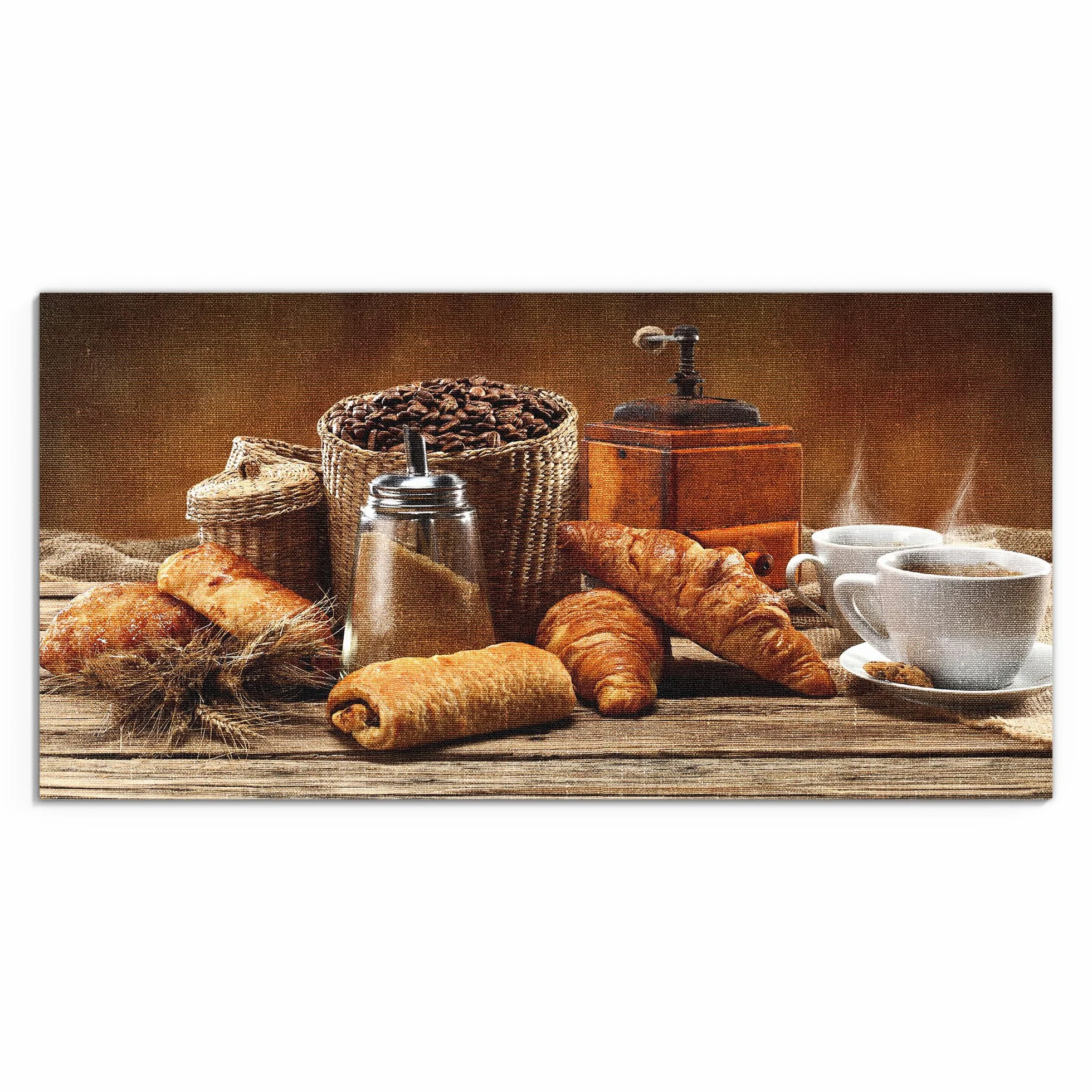 DEQORI Obraz na płótnie hybrydowy | motyw przyjemnej przerwy | Design Canvas 100 x 50 cm | obraz na płótnie płaski i nowoczesny ze szkłem | obraz ścienny do salonu, sypialni, przedpokoju i kuchni
