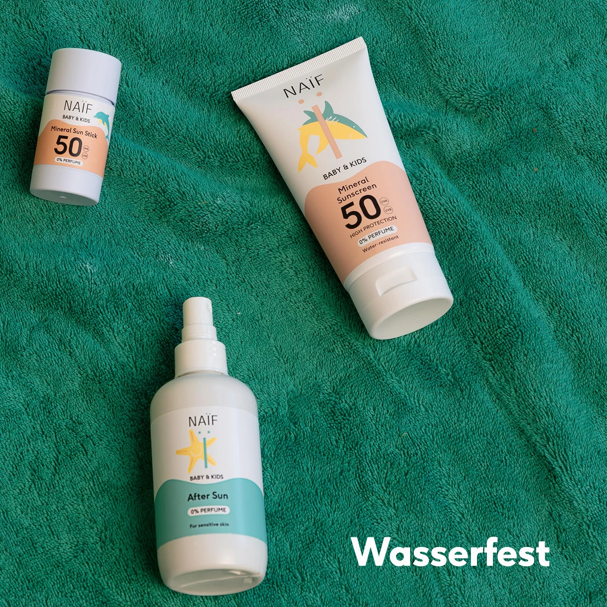 Naïf Mineralny spray przeciwsłoneczny – dla niemowląt i dzieci – LSF 50 – spray bez oktokrylenu – ochrona UVA i UVB – odporny na działanie wody – testowany dermatologicznie – bez mikroplastiku – 100