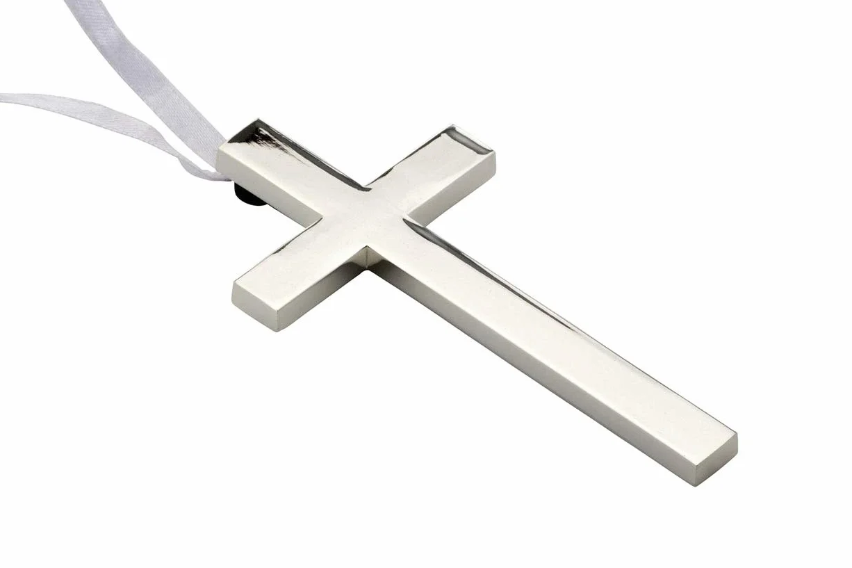 Brillibrum Srebrny Krzyż Ścienny Jezus 12x6 cm Posrebrzany Dekoracja Religijna
