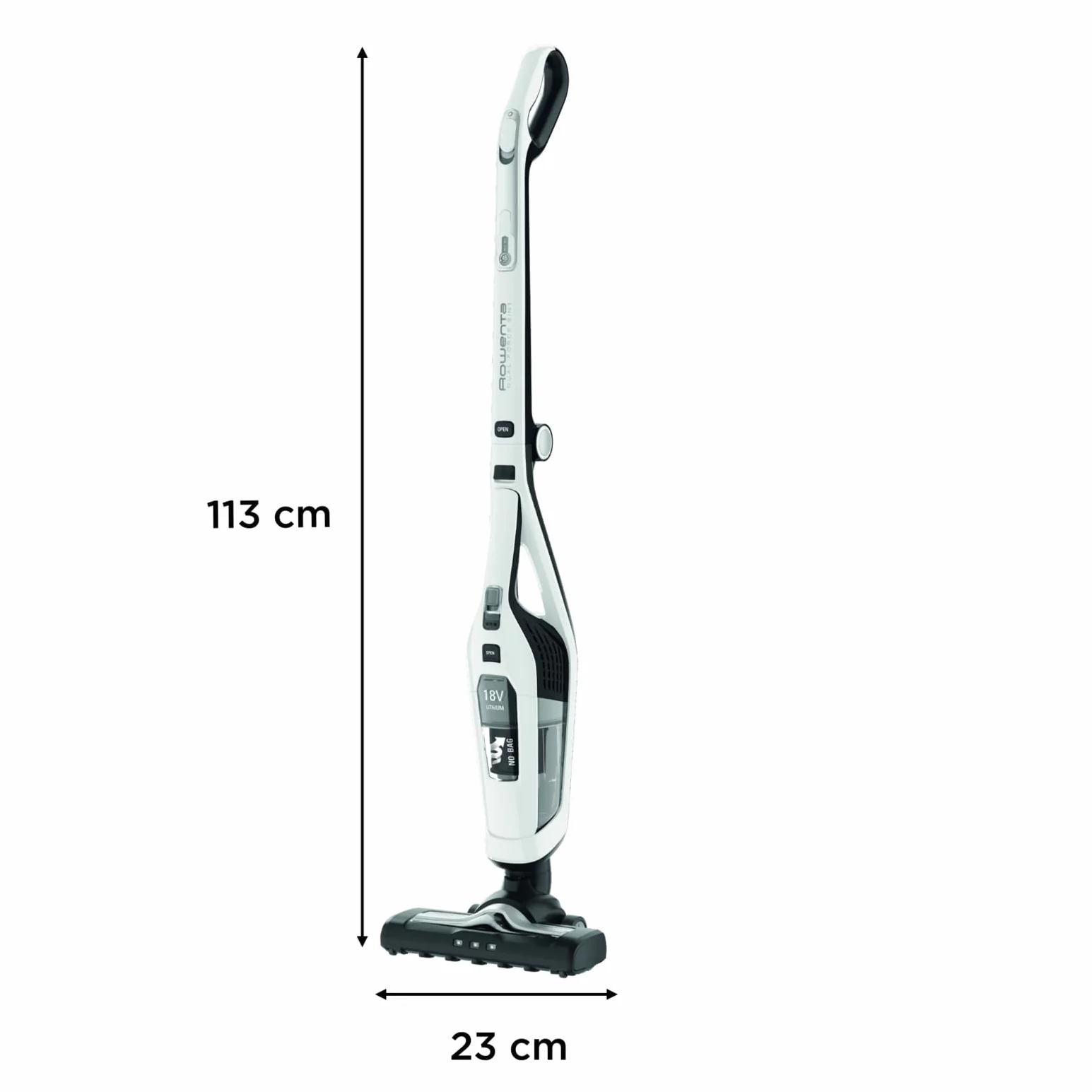 Rowenta Dual Force Odkurzacz Akumulatorowy, Biały/Czarny, 2.5 kg
