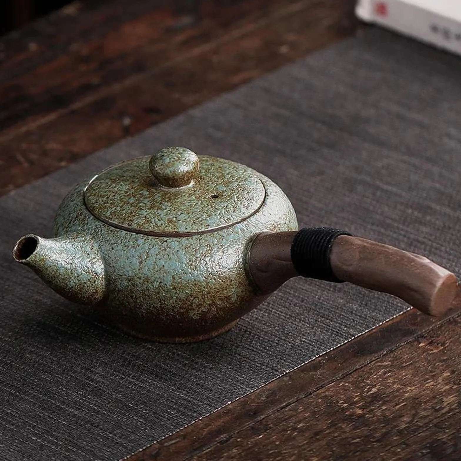 Czajniki do herbaty, chiński zestaw do herbaty Kung Fu, ceramiczny dzbanek do parzenia herbaty, pojedynczy dzbanek, 240 ml, gruba ceramika, dzbanek z bocznym uchwytem, czajniki i serwery do kawy, po