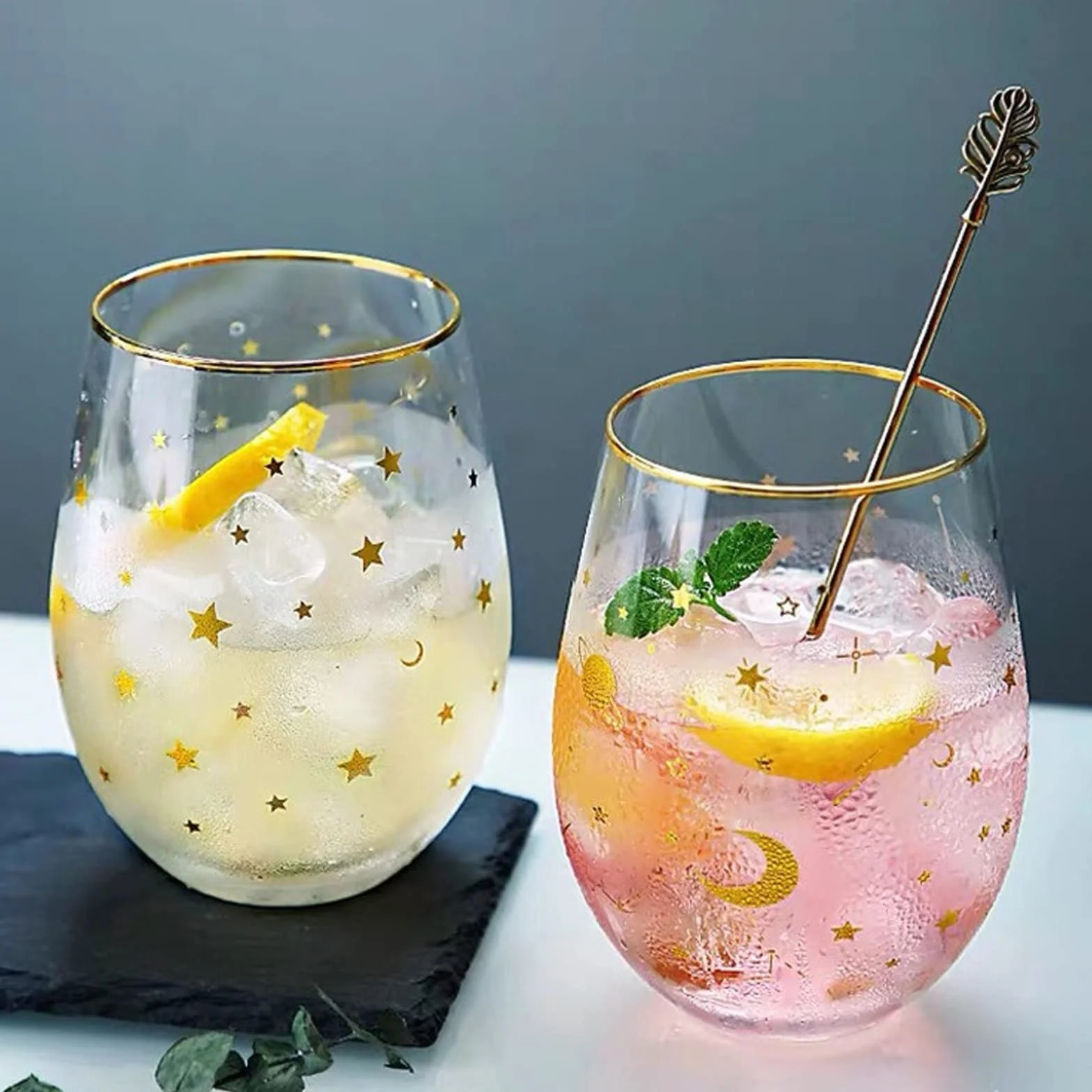 Szklanki do wody 550ml Szklanki do picia Szklany kubek domowy Deser Mleko Sok Koktajl Kształt jajka Wino Phnom Penh Okulary Szklane kubki (Kolor: 1) (1)