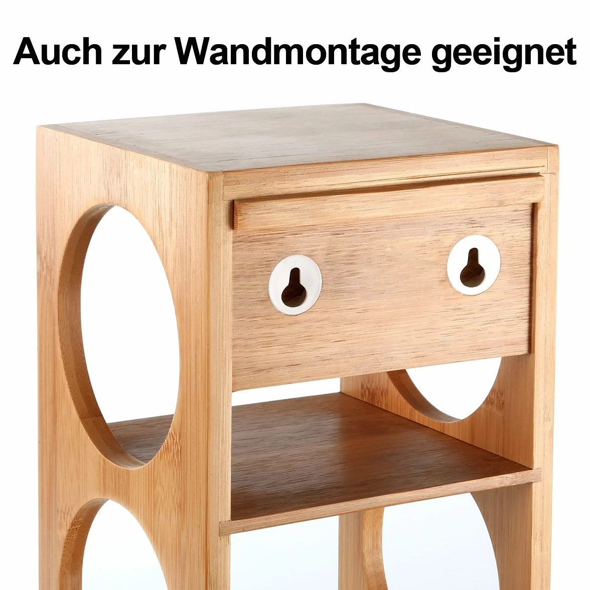 Gräfenstayn Regał na wino Cube – układany w stos, z drewna bambusowego, do 5 butelek, montaż na ścianie, rozszerzalny, wymiary 13,5 x 12 x 53 cm
