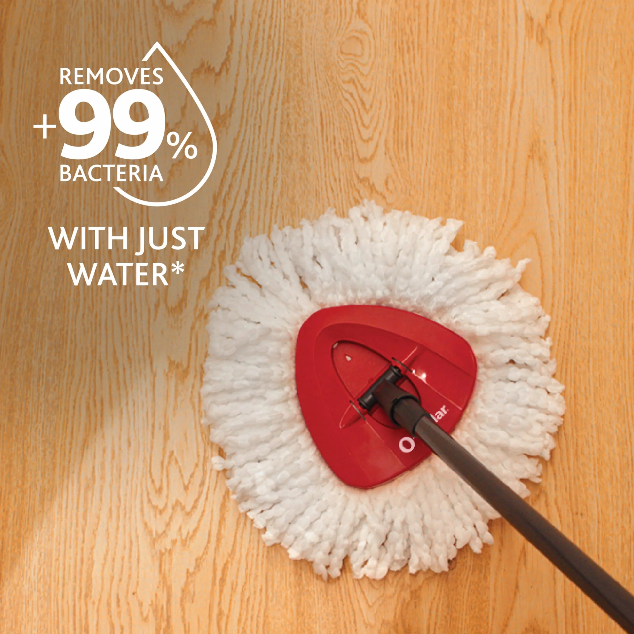 O-Cedar EasyWring Spin Mop z Mikrofibry, Czerwony/Szary z Dodatkowym Uzupełnieniem