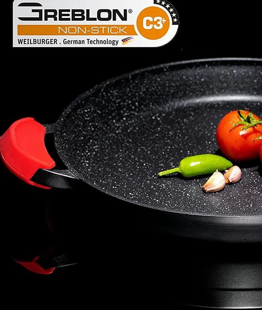 Patelnia Paella 36 cm GREBLON powłoka marmurowa nieprzywierająca do indukcji