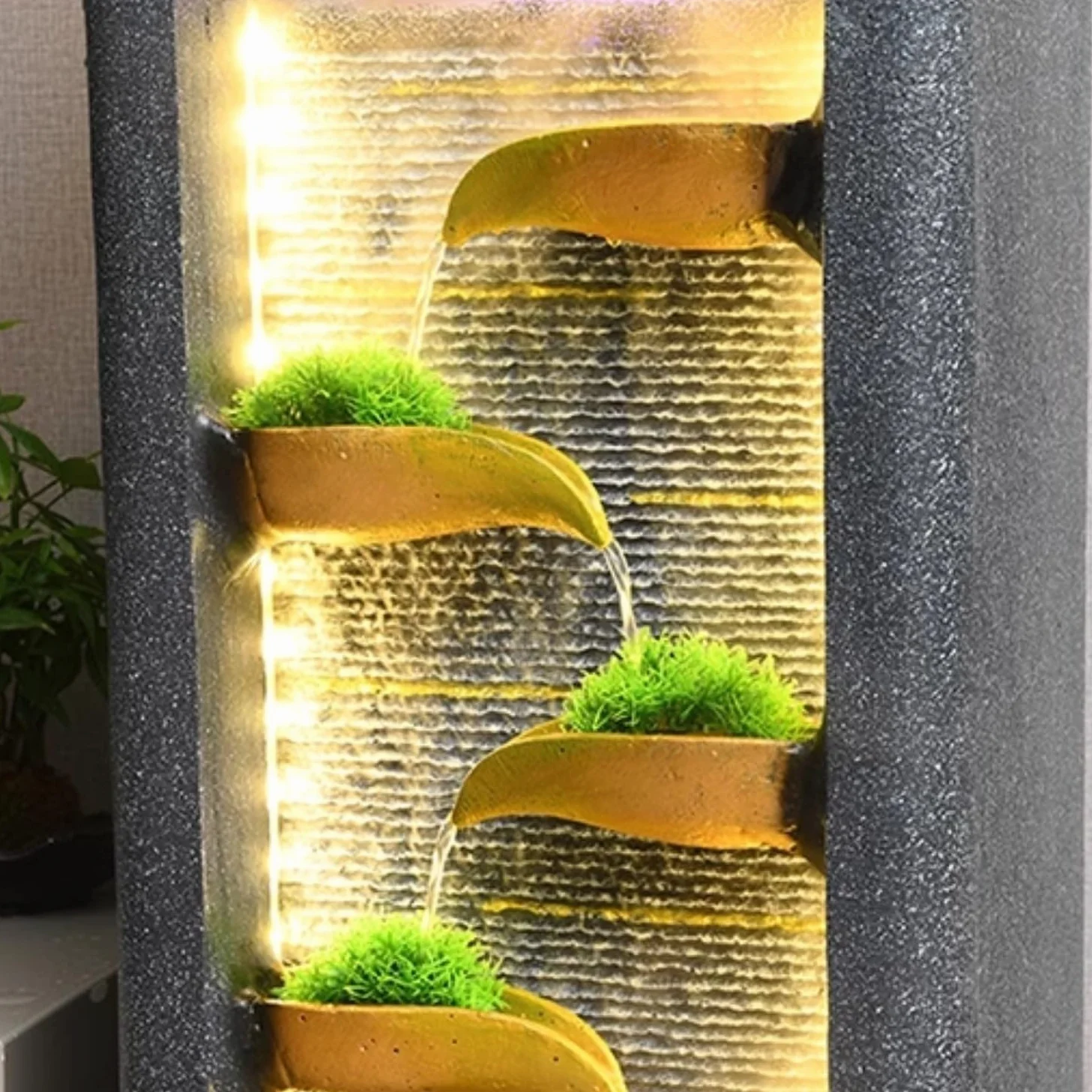 Fontanna zewnętrzna Woda Obiegowa Przyciągająca Bogactwo Dekoracje Podłogowe Hol Wejściowy Salon Nawilżacz Domowe Dekoracje Feng Shui Element wodny do ogrodu