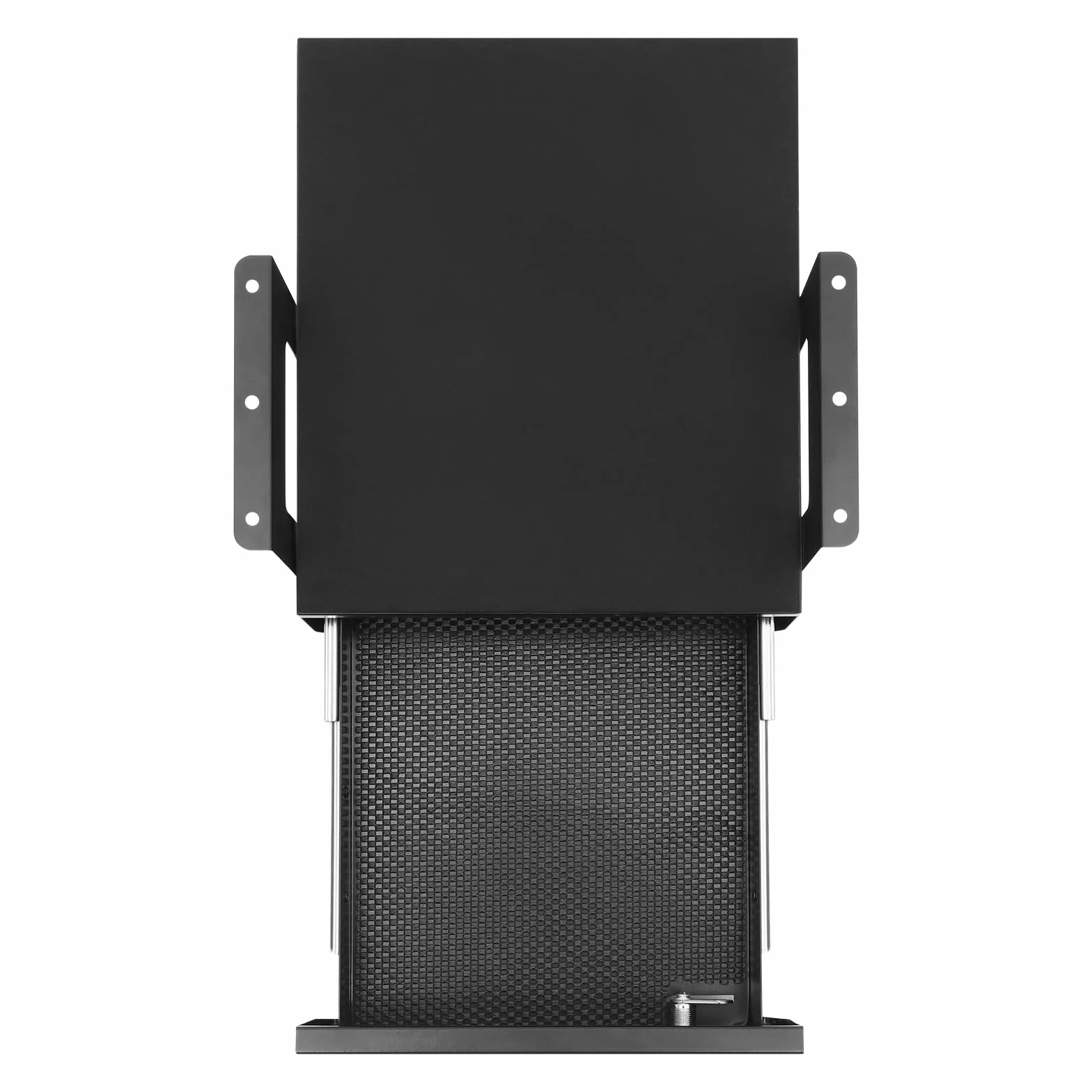 VEVOR Wysuwana szuflada pod biurkiem o szerokości 33 cm, montowany pod biurkiem, ukryty organizer do przechowywania na biurku, zamykana szuflada na ołówki pod stołem, do stacji roboczej, 35 x 33 x 18