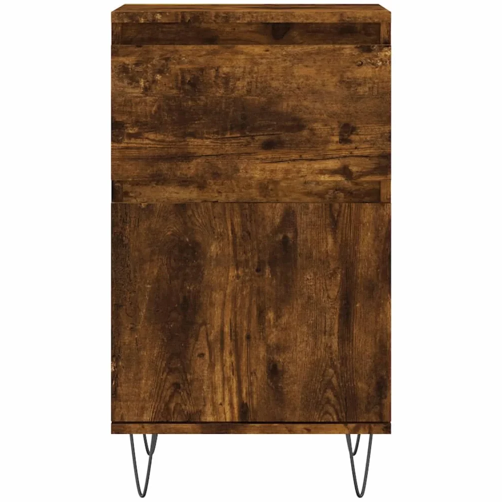 Kredensy zestaw 2 sztuk, dąb wędzony, 40 x 35 x 70 cm, materiał drewnopochodny, szafka uniwersalna z miejscem do przechowywania, stabilny mebel pomocniczy do jadalni, salonu i kuchni
