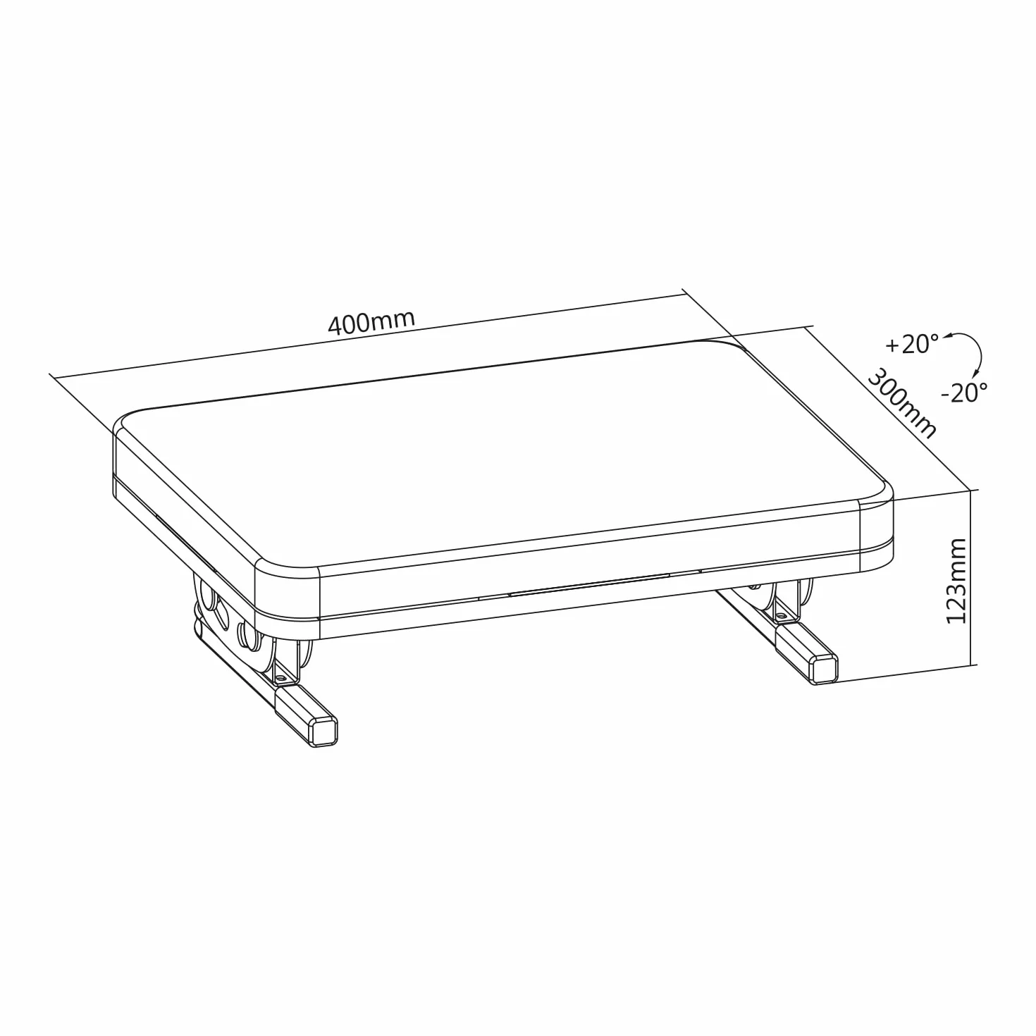 Maclean MC-460 Podnóżek Ergonomiczny, Podstawka pod Nogi, Płynnie Regulowany Kąt Nachylenia, Zdejmowalna Poduszka