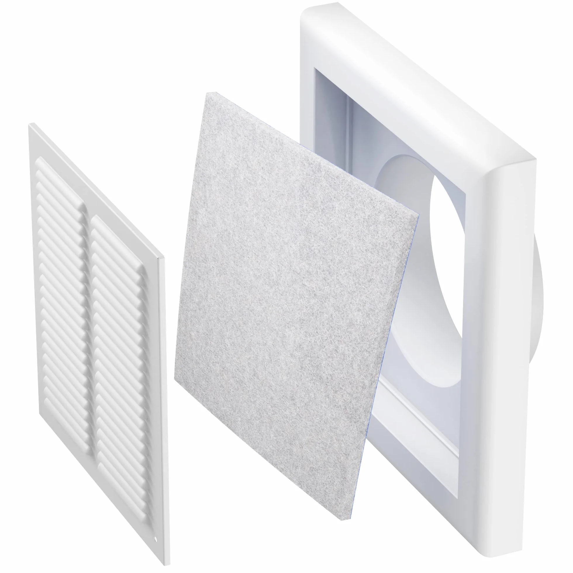 10 x zestaw filtrów zamiennych pasuje do wentylatora LIMODOR Limot Compact 60, 60-30,100-238 x 238 mm/grubość filtra ok. 17 mm - wentylator łazienkowy filtr kurzu do F/M nr art.: 00070