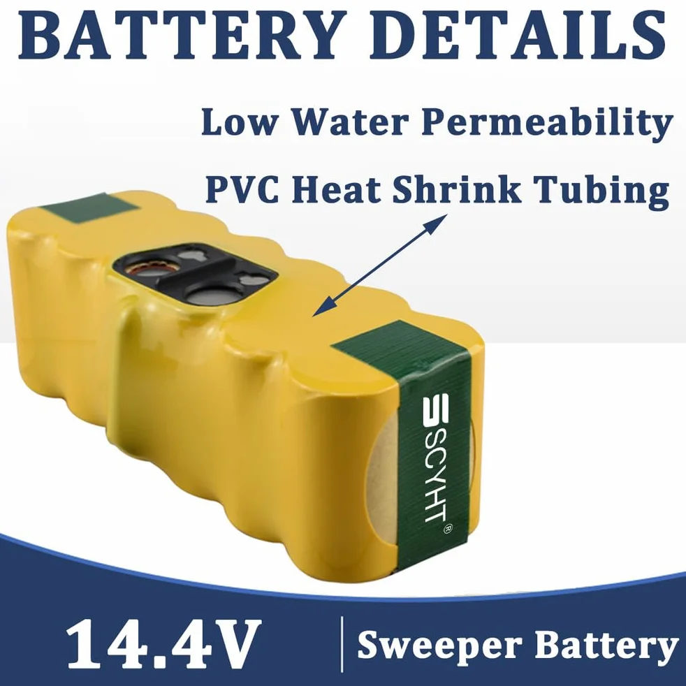 Akumulator litowo-jonowy 14,4 V Akumulator zamienny 3000 mAh 2000 mAh Akumulatory litowe 14,4 V Akumulatory odkurzacza do zamiatarek serii 500 z systemem BMS