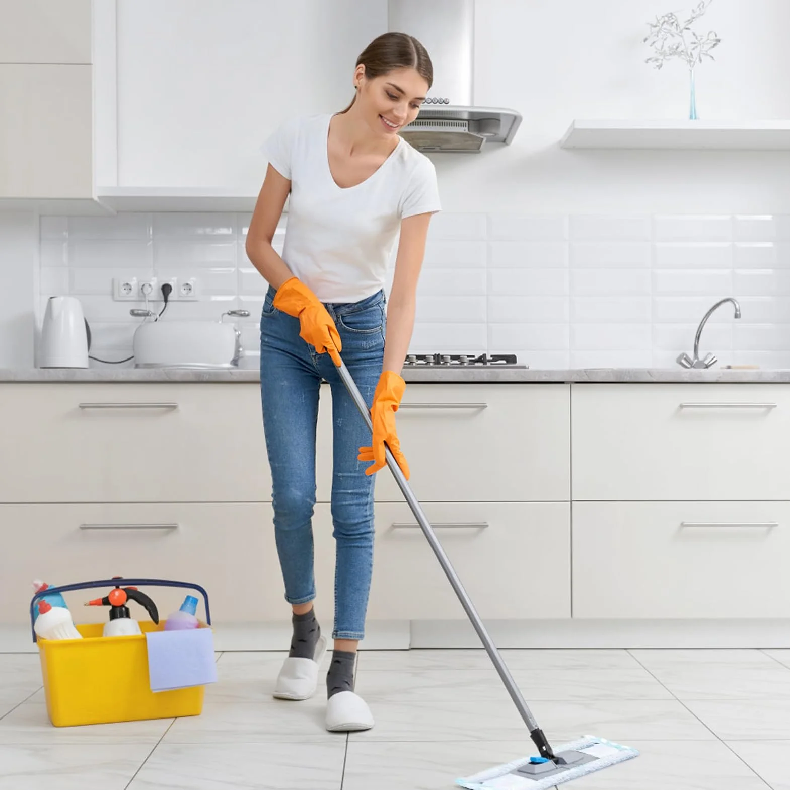 Nakładki na mop, wymienny zestaw nakładek z mikrofibry do mopa podłogowego Leifheit Clean Twist M Ergo Micro Duo - akcesoria zamienne (2 sztuki)