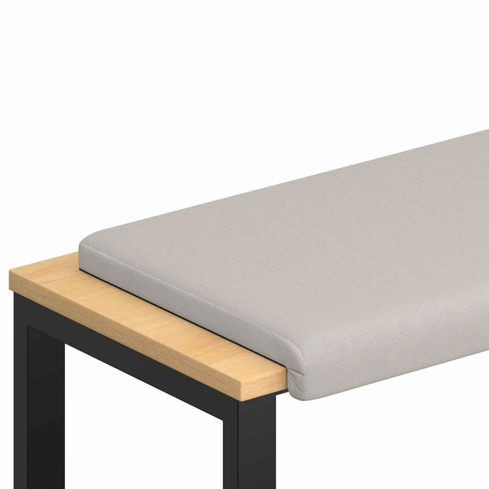 Poduszka na ławkę strukturyzowany aksamit owies 35 cm | 100% poliester, rama z materiału drewnopochodnego, wypełnienie piankowe, antypoślizgowe, łatwe do czyszczenia