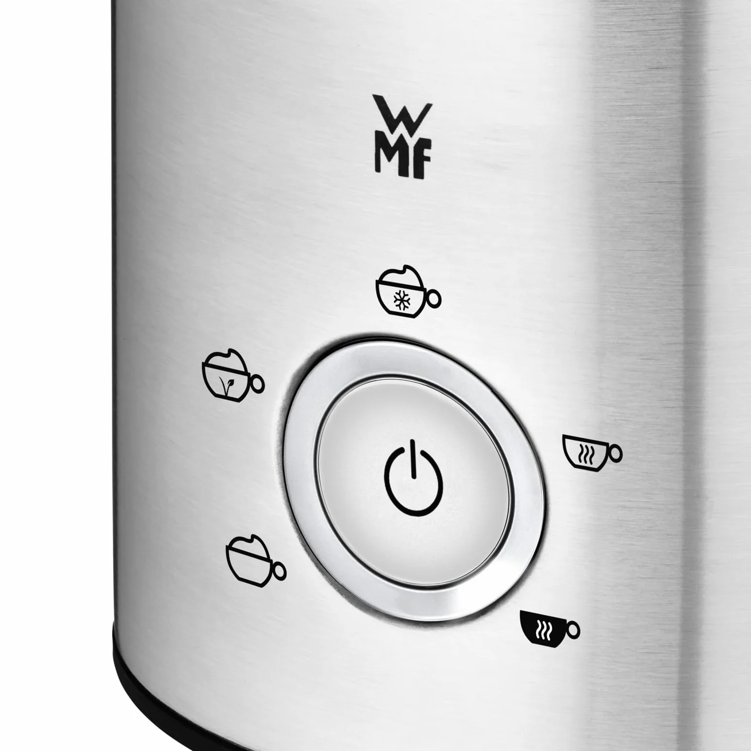 WMF Lono szklany spieniacz do mleka, elektryczny, 150-250 ml, 650 W, mikser Frappe Mixer, ekran dotykowy, do spieniania mleka na gorąco i zimno, gorące mleko, podgrzewacz do mleka, ekspres do kakao,
